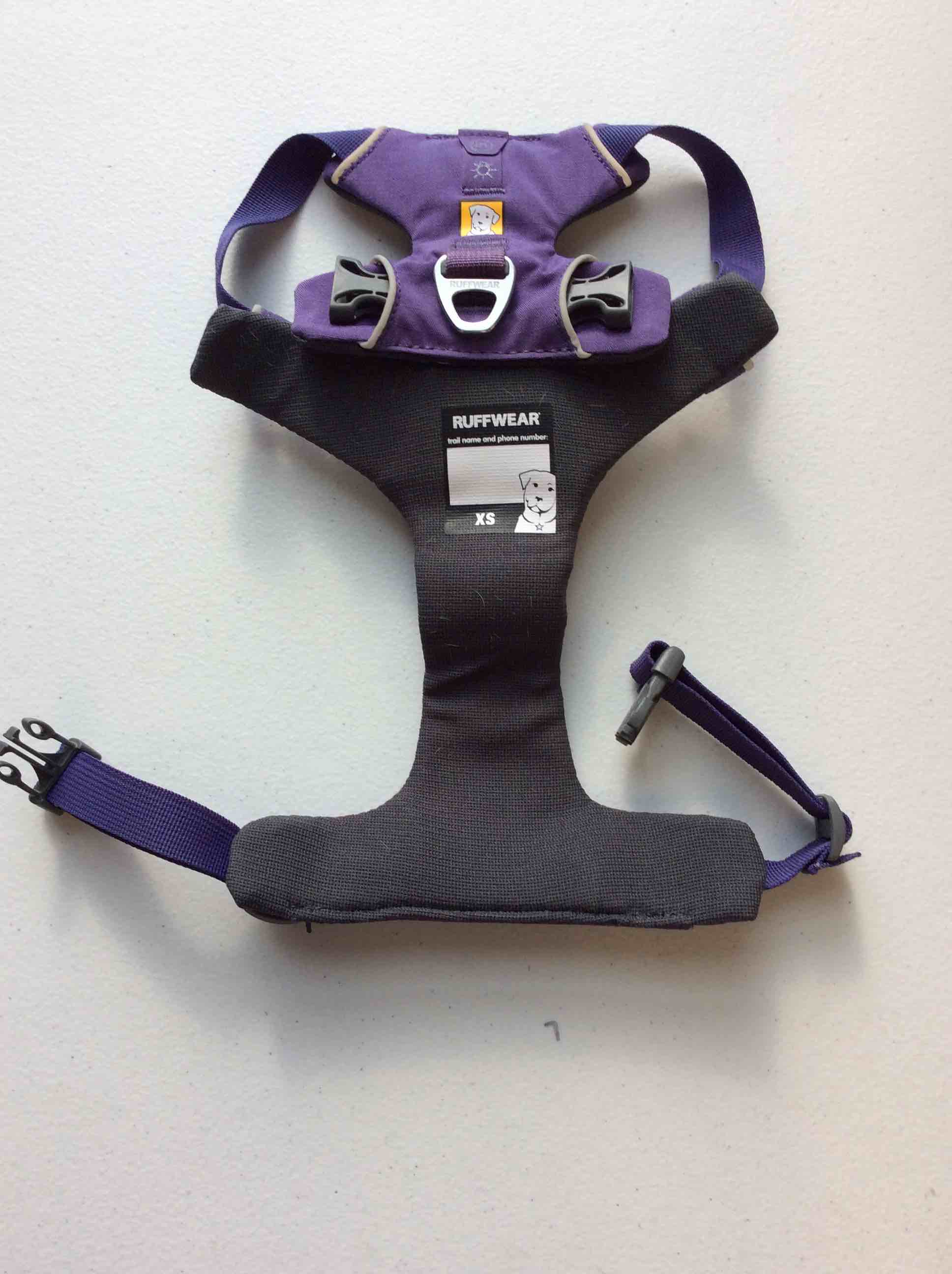 Condition photo showing Good Condition for ruffwear dog harness purple x-small