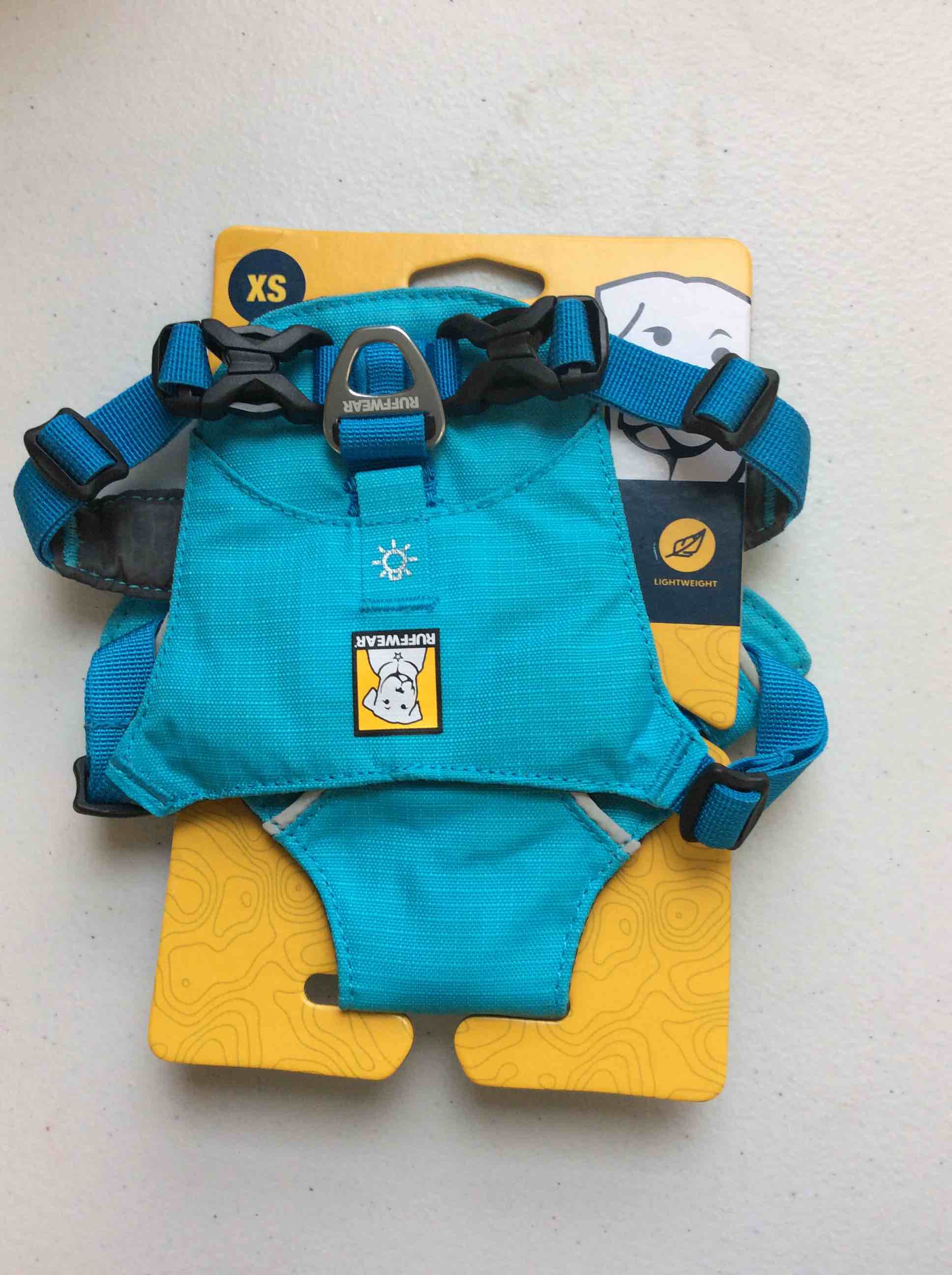 Condition photo showing New/Like New for ruffwear dog harness blue x-small