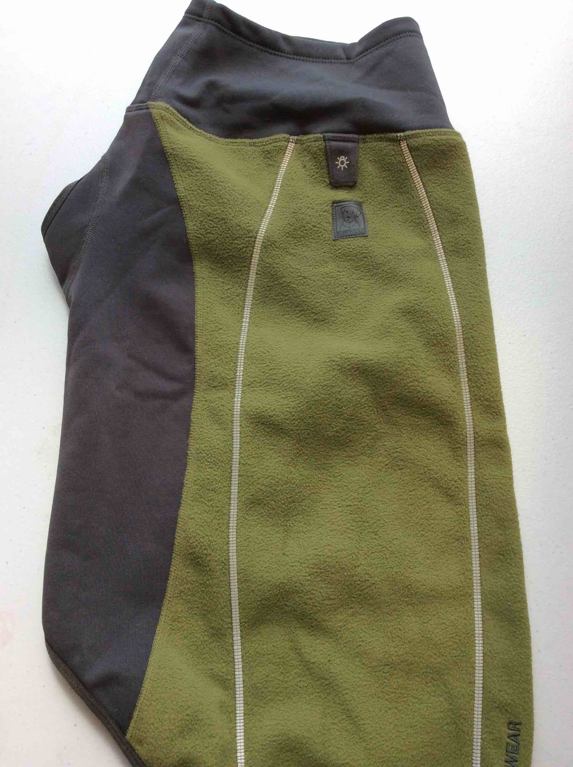 Condition photo showing Good Condition for ruffwear climate changer dog fleece pullover green and gray medium
