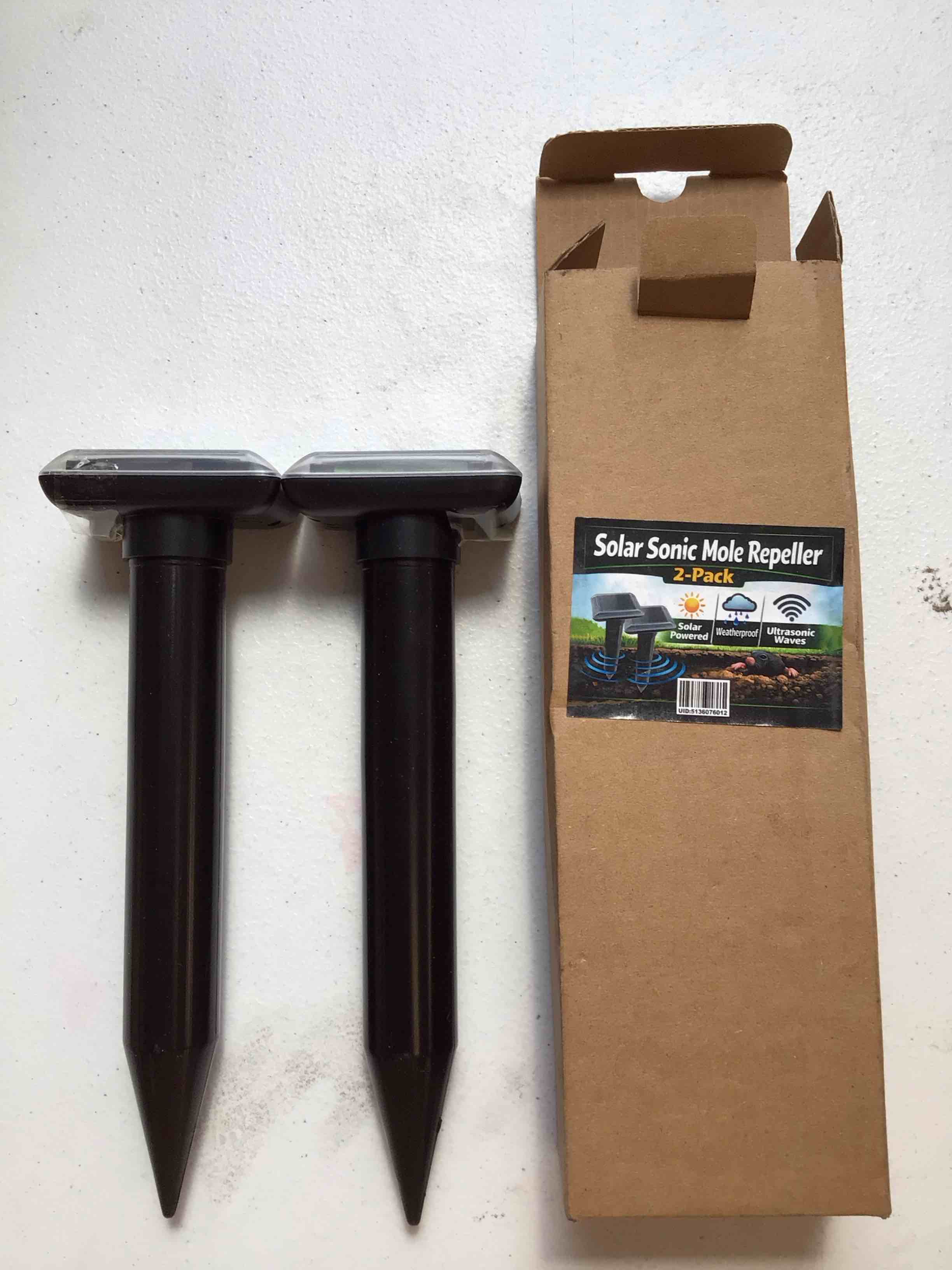 solar sonic mole repeller 2-pack