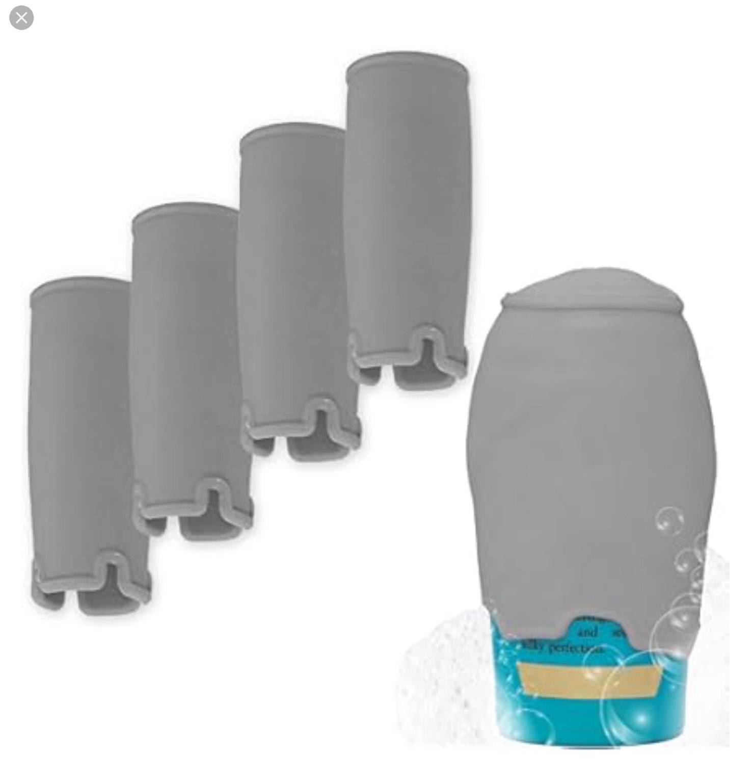 maplefield leak-proof bottle covers 4 gray bottle covers