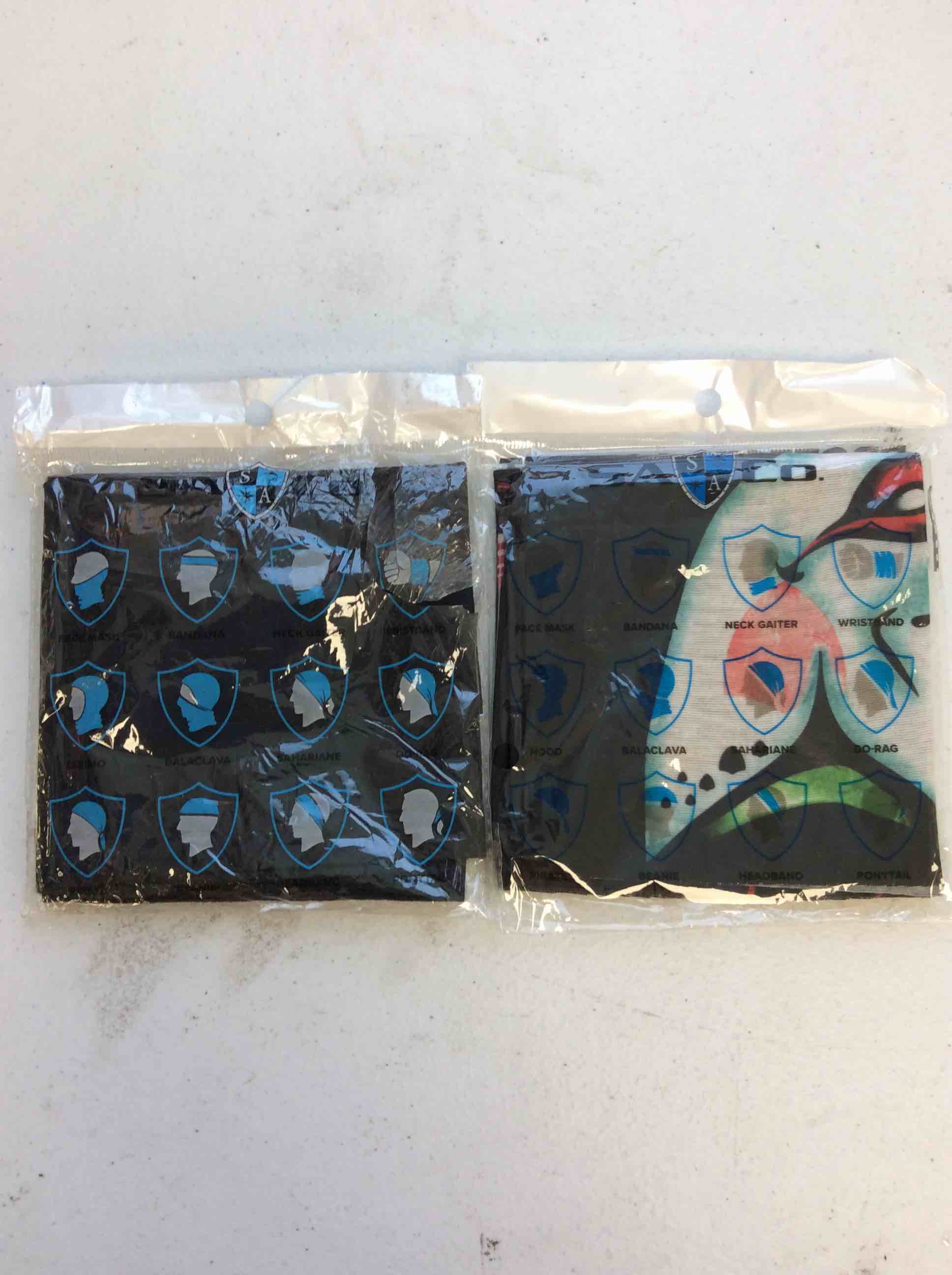 Condition photo showing New/Like New for sa co. neck gaiters, or face shields pack of 2