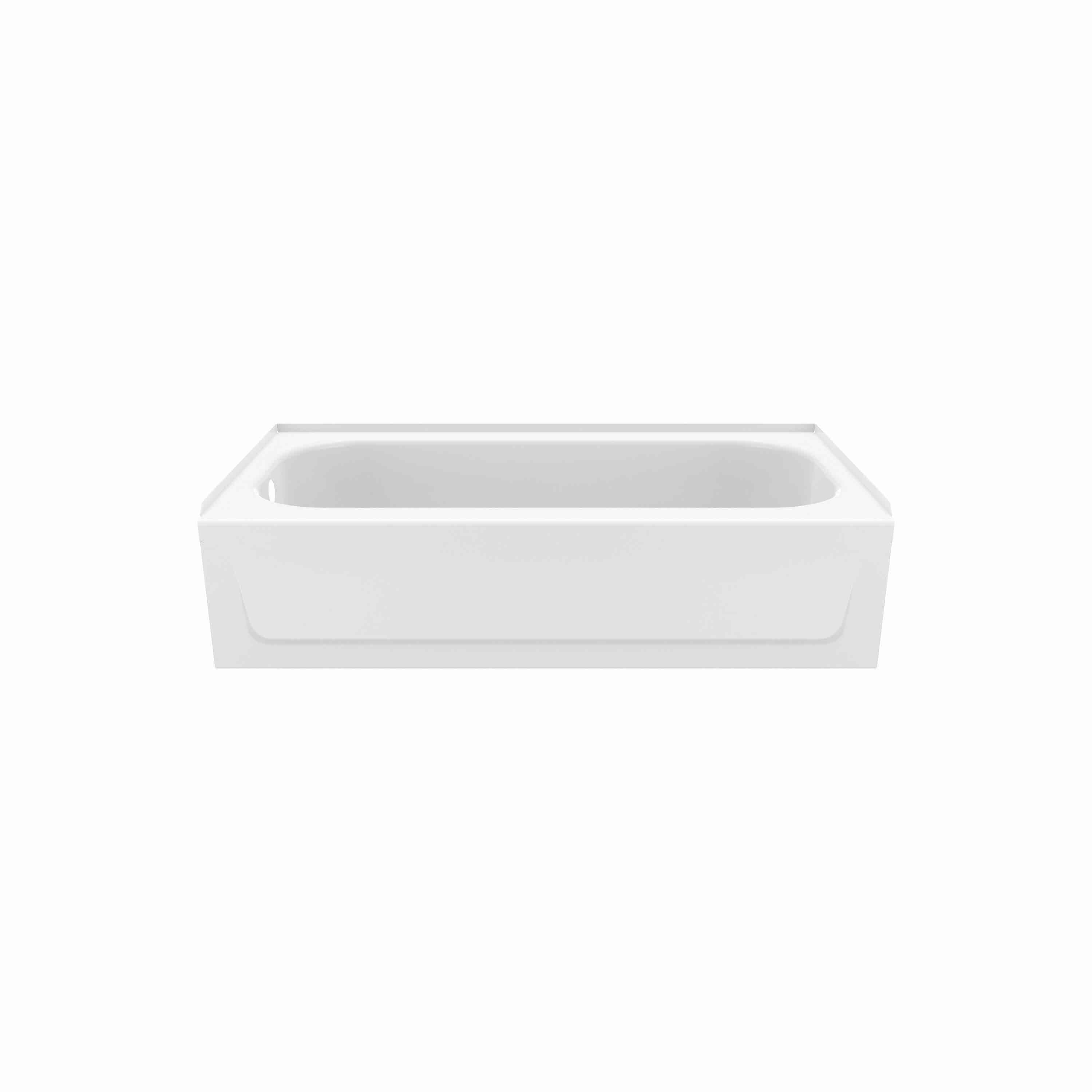 maax pro steel 30-in x 60-in white porcelain enameled steel rectangle alcove soaking bathtub ( right drain )