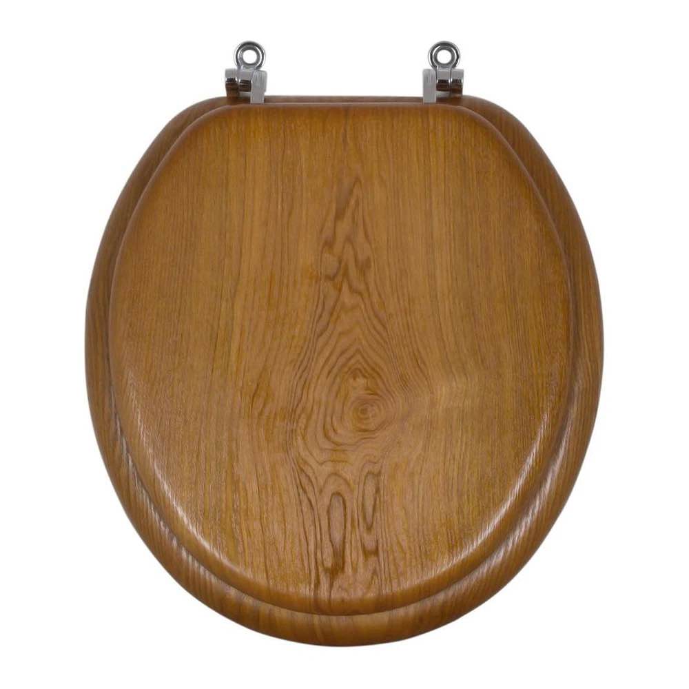 project source wood oak veneer round toilet seat