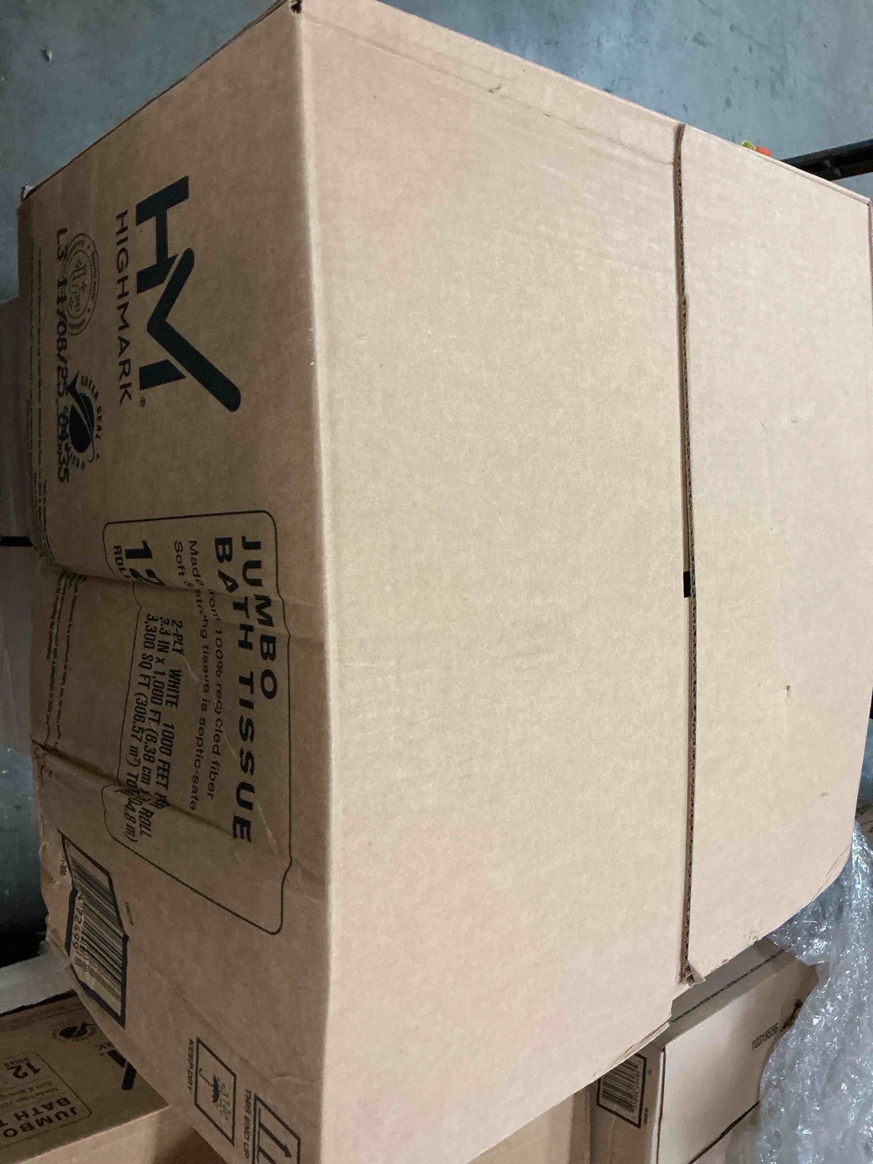 Condition photo showing Brand New for highmark® 2-ply jumbo toilet paper, 1000' per roll, pack of 12 rolls