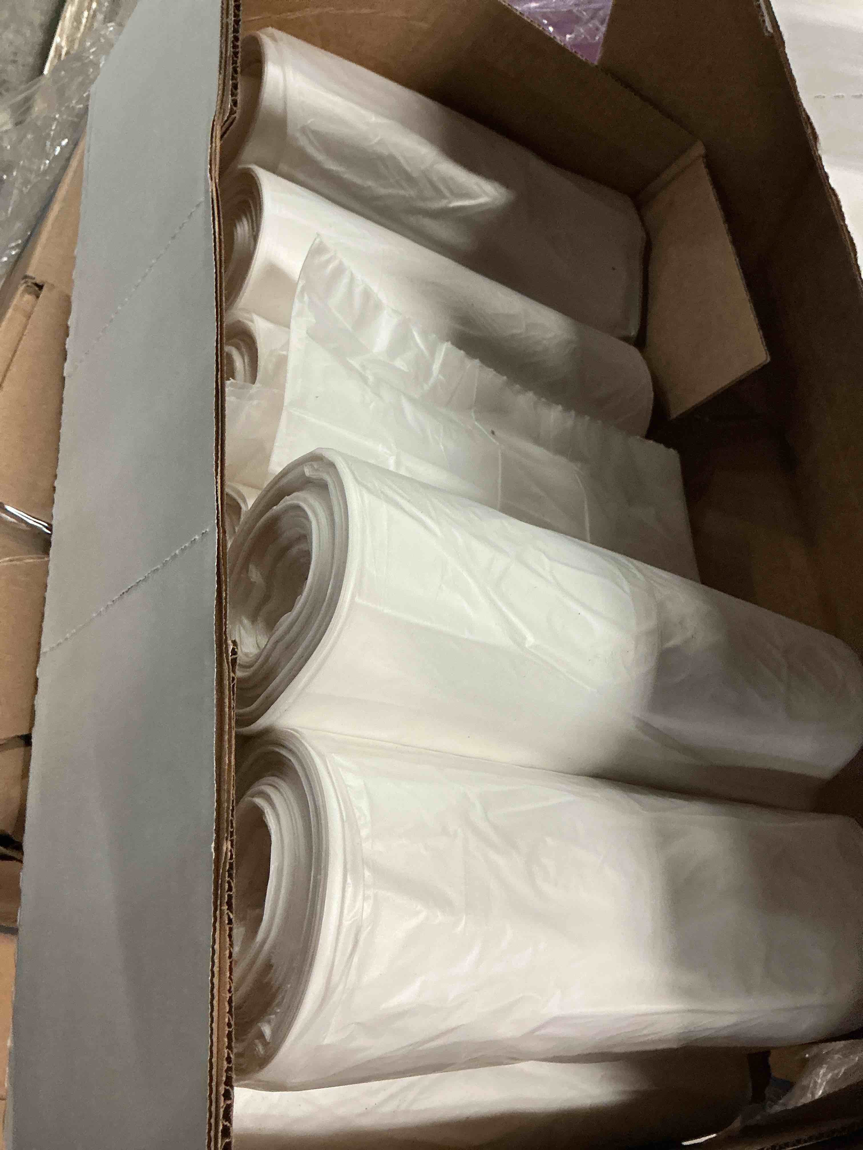 Condition photo showing Good Condition for highmark™ high-density can liners, 16 mic, 60 gallons, 38" x 60", natural, box of 200