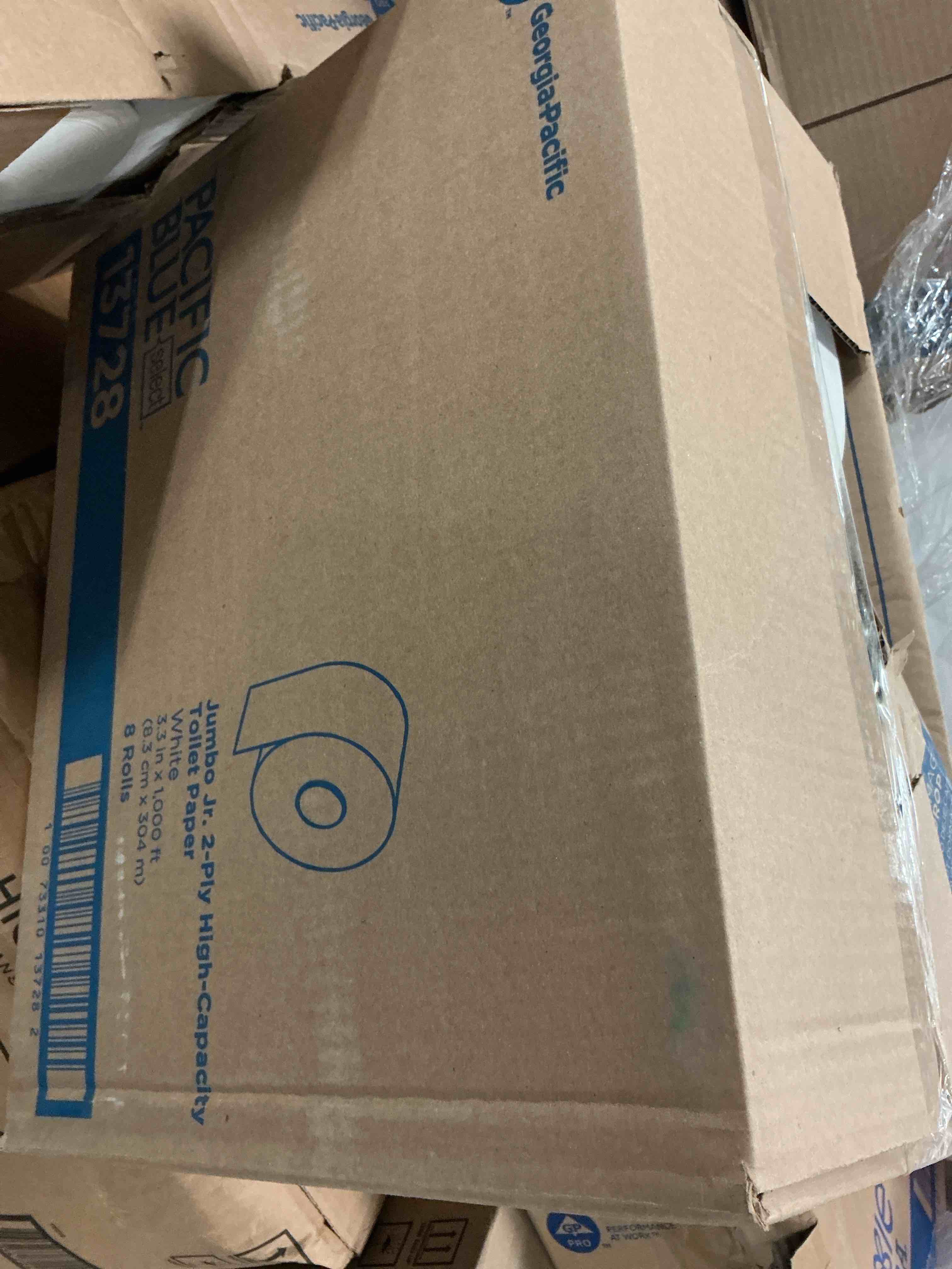 Condition photo showing Good Condition for georgia-pacific pacific blue select 2-ply jumbo roll toilet paper 13728 8 rolls per case