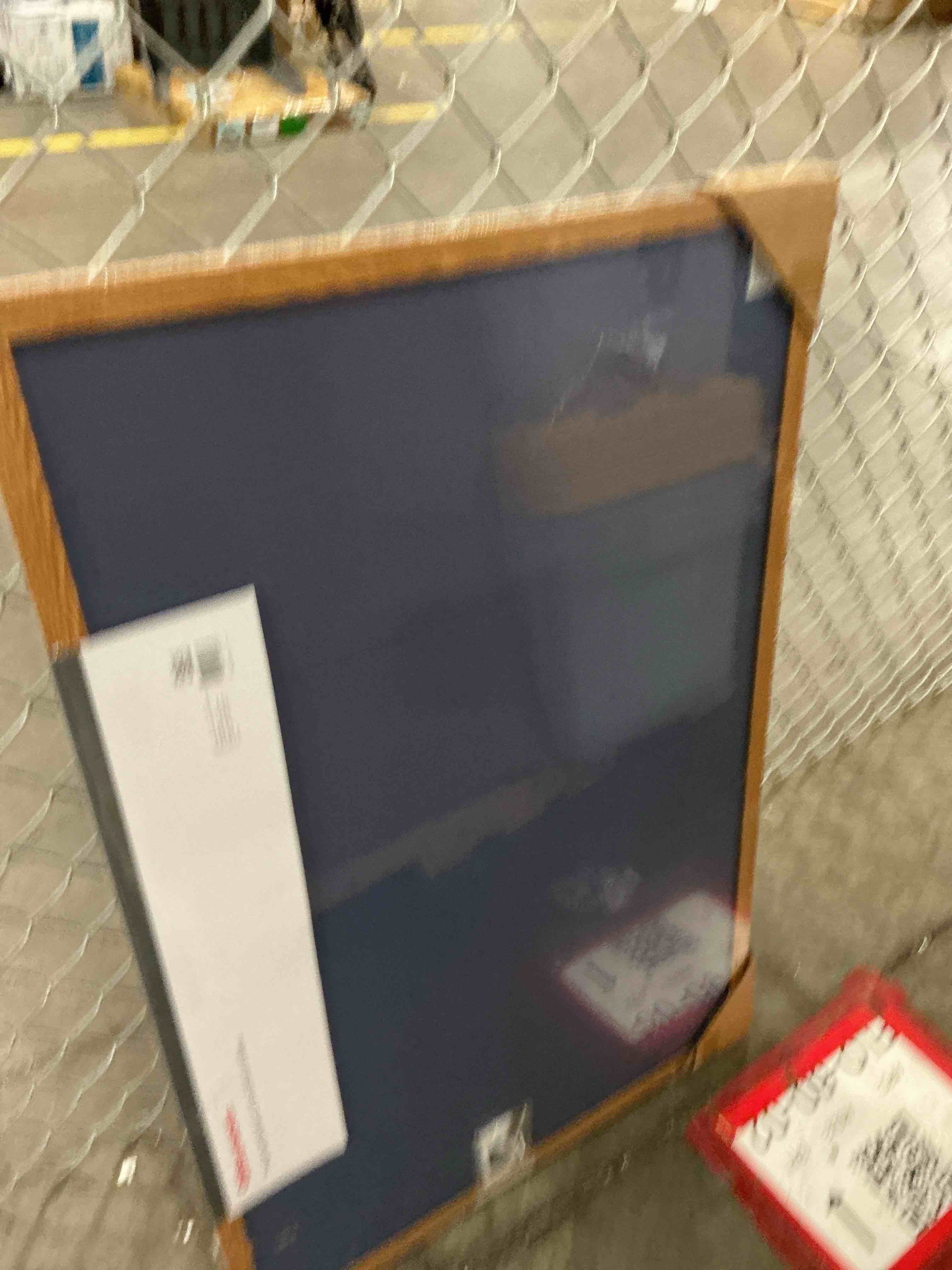 Condition photo showing Good Condition for office depot® brand cork bulletin board, 24" x 36", wood frame with light oak finish