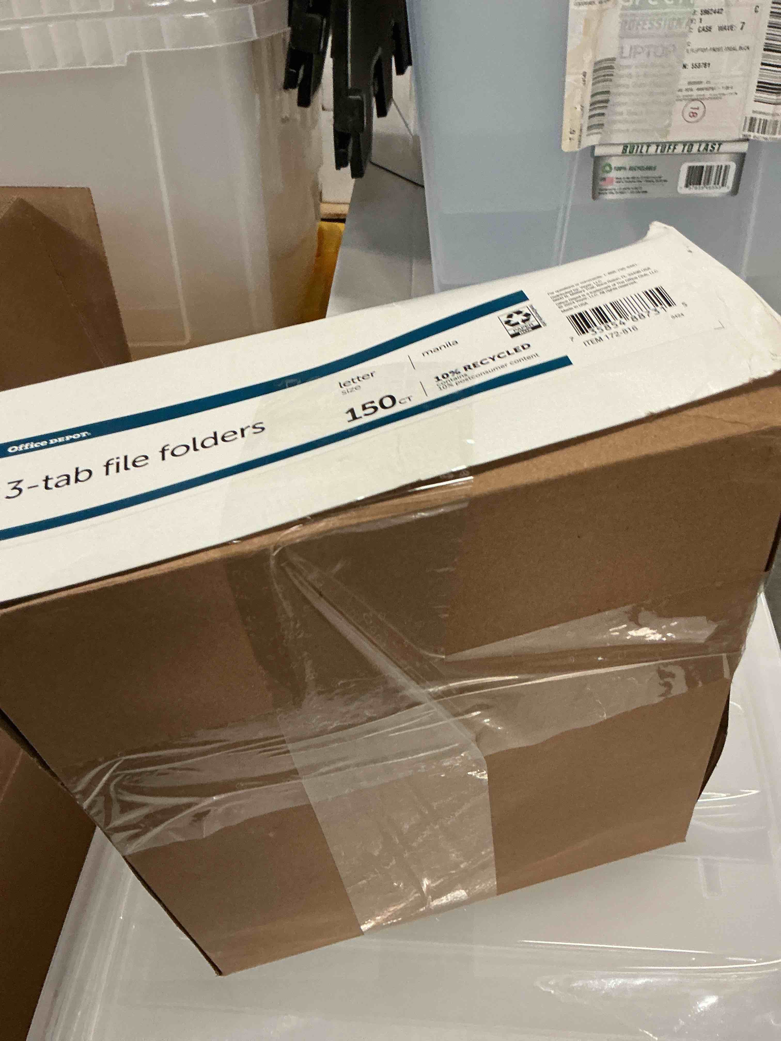 Condition photo showing Good Condition for office depot economy file folders, 1/3 cut, letter size, manila, pack of 150, 172816 (b00179s4ug)