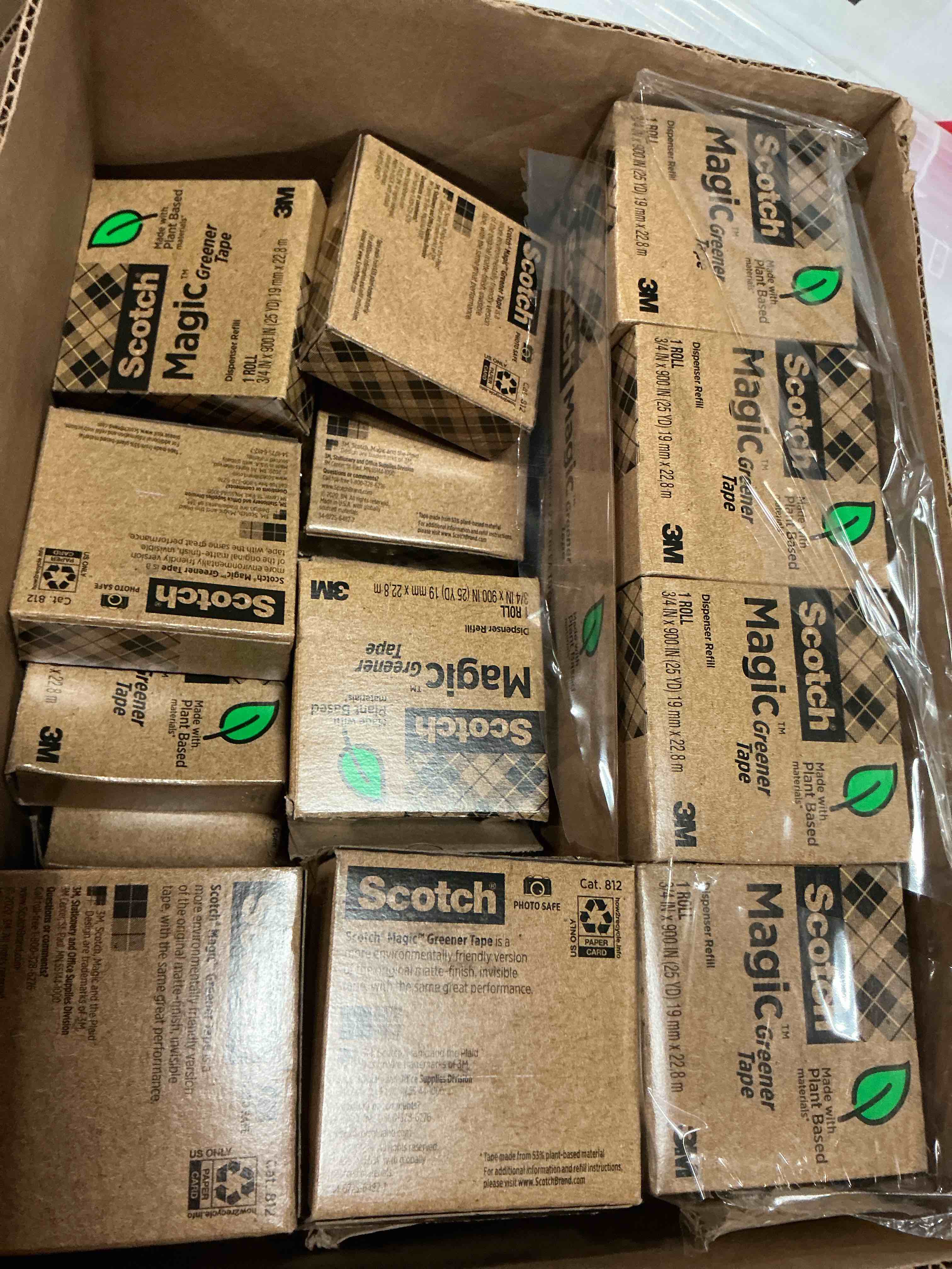 Condition photo showing Good Condition for scotch 812-16p 1 in. core 0.75 in. x 75 ft. magic greener tape - clear (16-piece/pack)