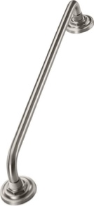24" Towel Bar with Knurled Accent Antique Brass Flat