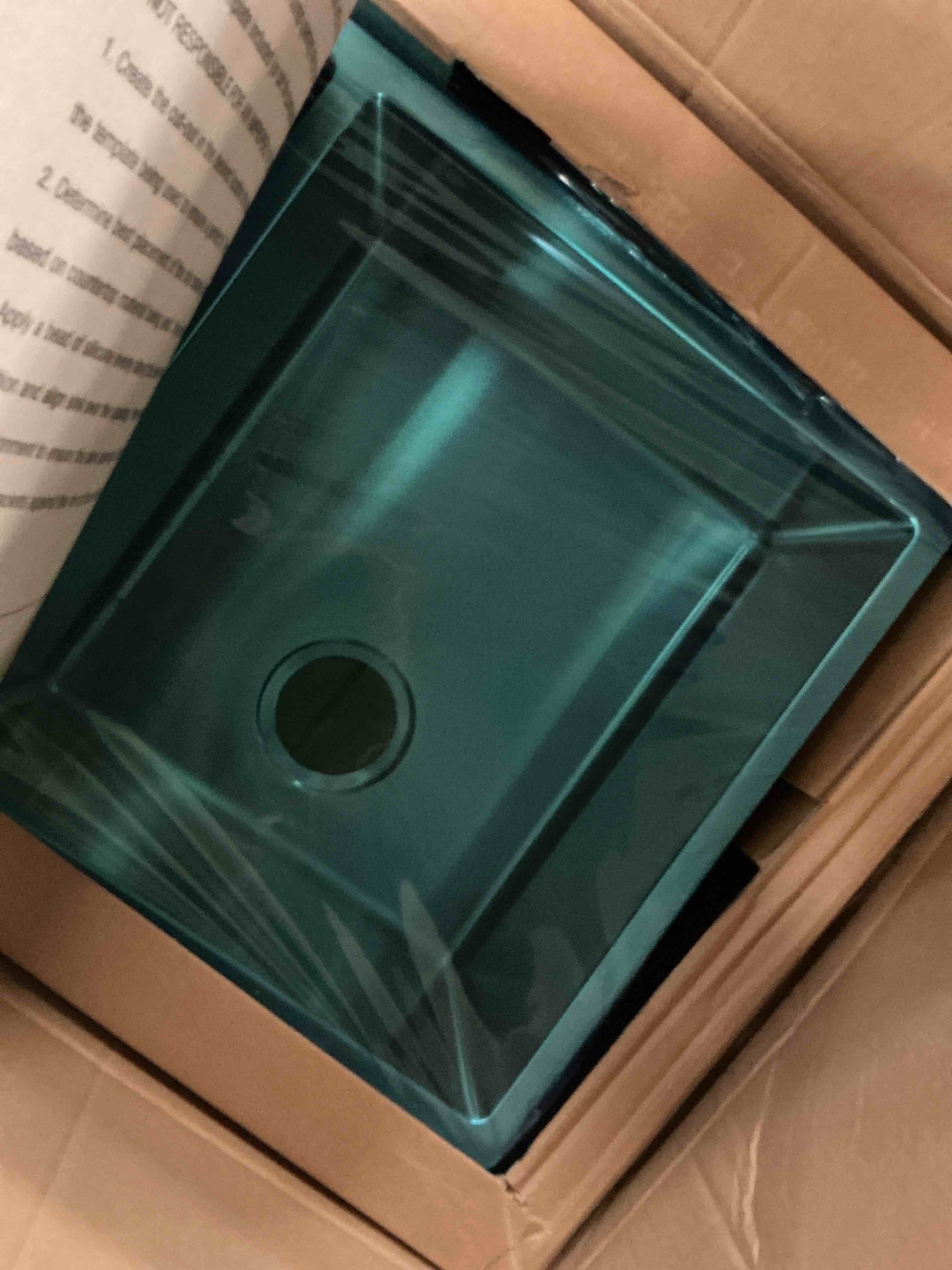 Condition photo showing Good Condition for franke cux120 cube 18g undermount stainless double bowl kitchen sink for 36" cabinets (min)