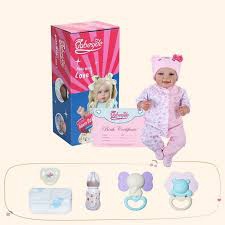 Lifelike Reborn Baby Doll with Open Eyes Smiling Soft Cloth Body for Kids Gift Age 3+