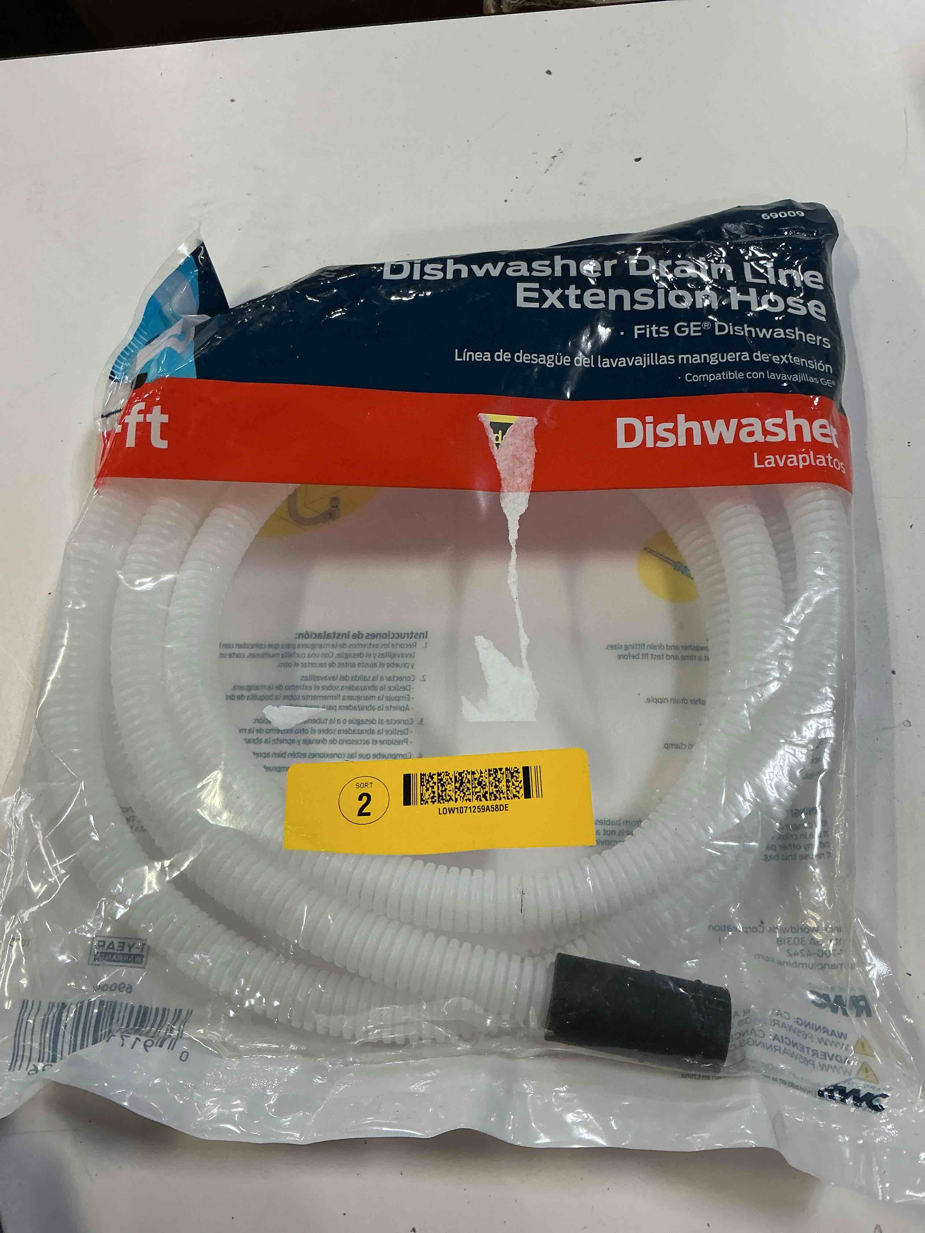 Condition photo showing Good Condition for eastman 12 foot dishwasher drain hose extension, 69009
