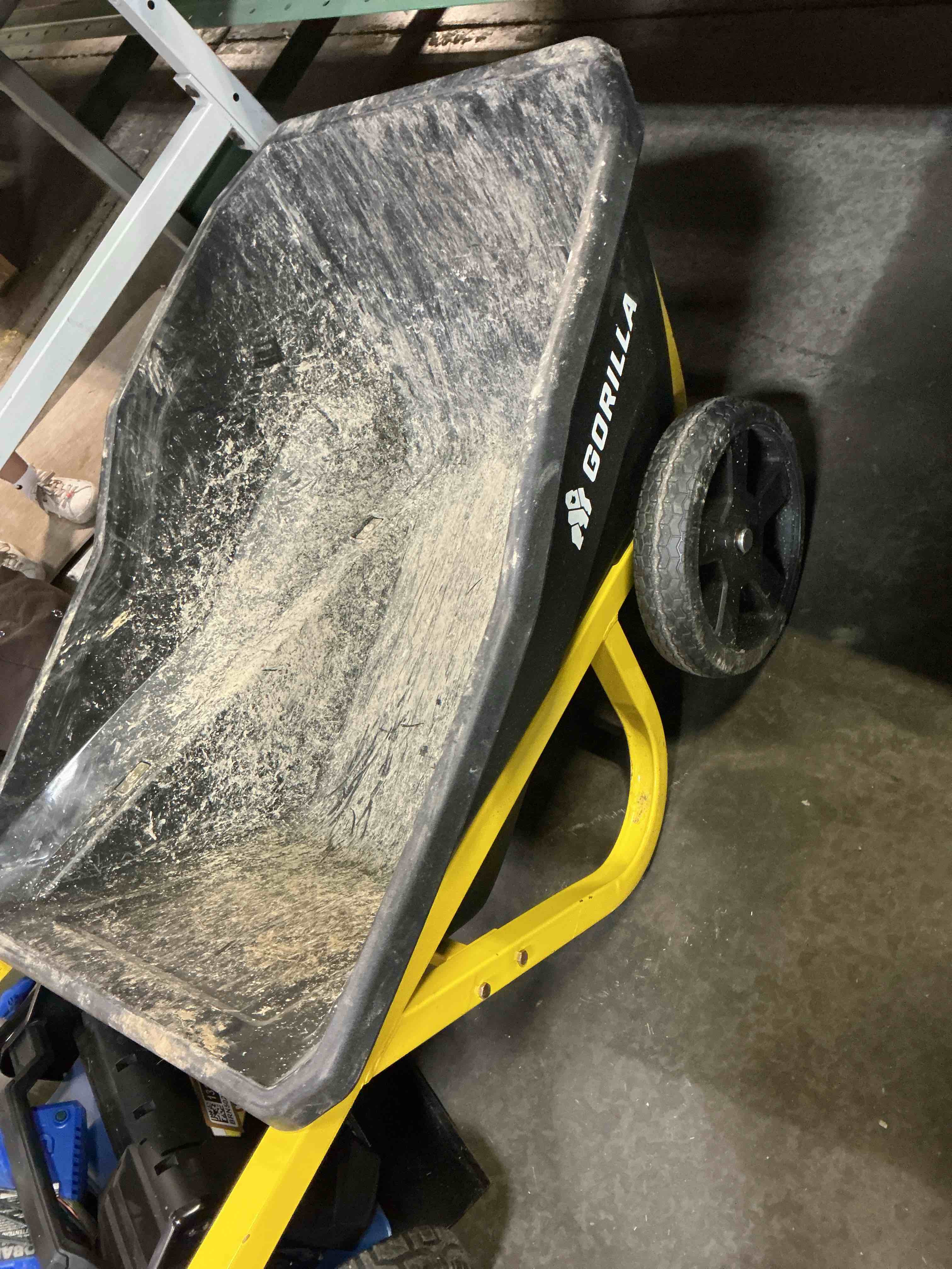 Condition photo showing As Is for gorilla carts gorilla carts 7-cu ft poly yard cart