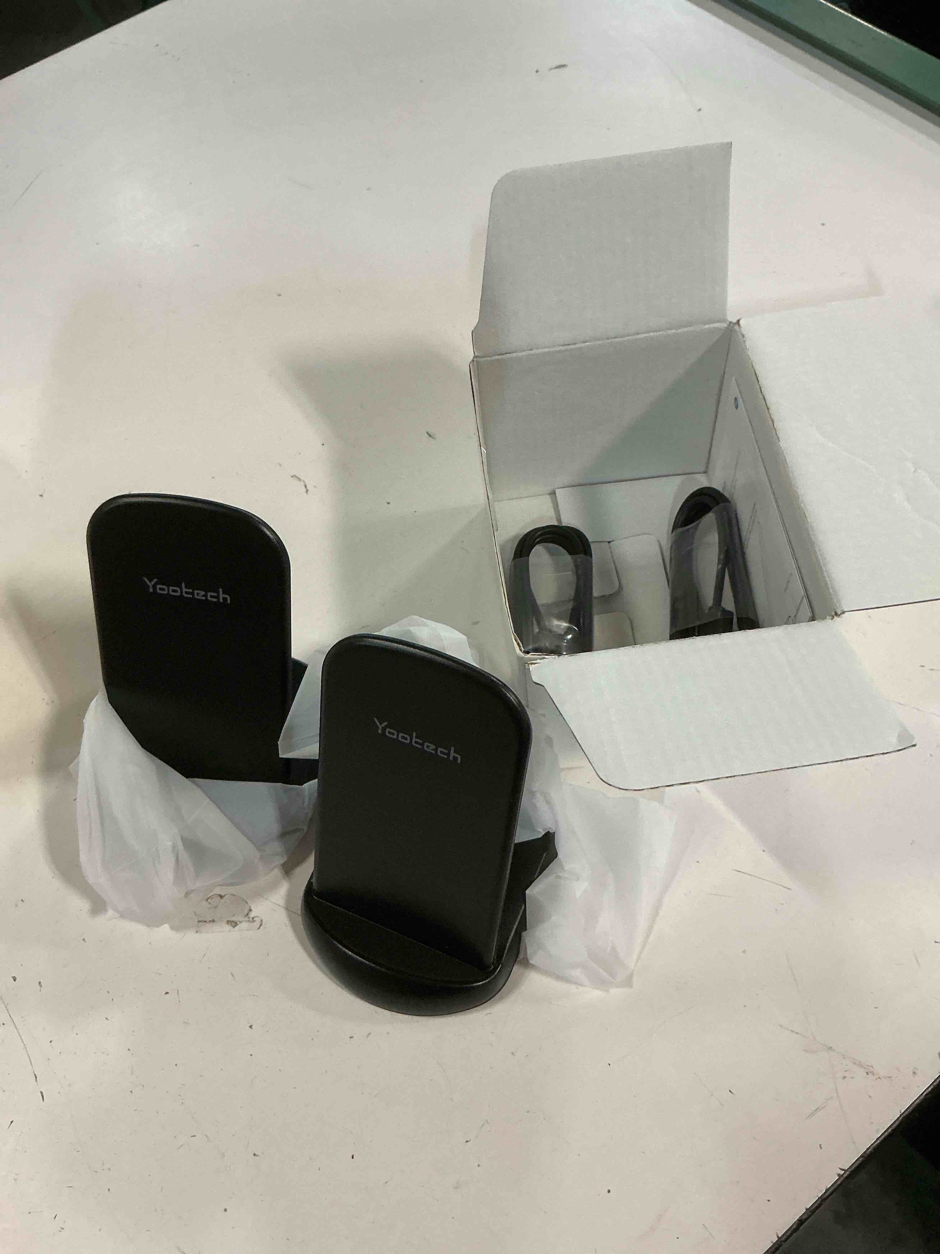 Condition photo showing New/Like New for yootech [2 pack] wireless charger,10w max wireless charging stand,compatible with iphone 17/17 pro/17 pro max/air/16/15/14/13/se 2022/12/11/x/8,galaxy s25/s24/s23(no ac adapter)