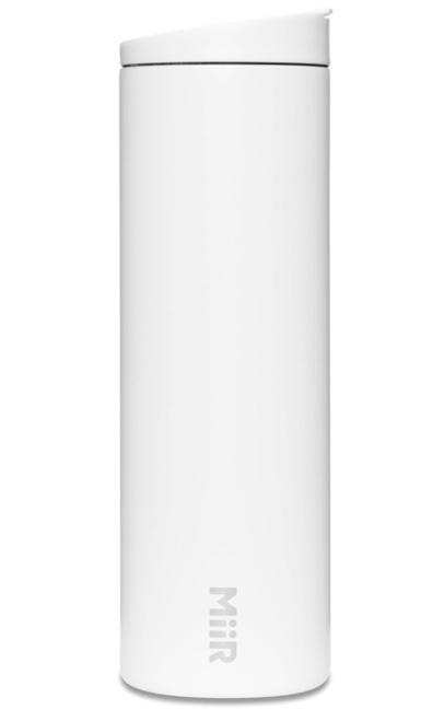 miir flip traveler 20oz - double-wall vacuum insulated with flip lid, bpa-free stainless steel construction, insulated tumbler for hot or cold drinks