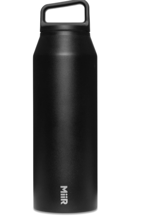 miir, wide mouth water bottle, vacuum insulated, leakproof, stainless steel construction, basal, 32 oz