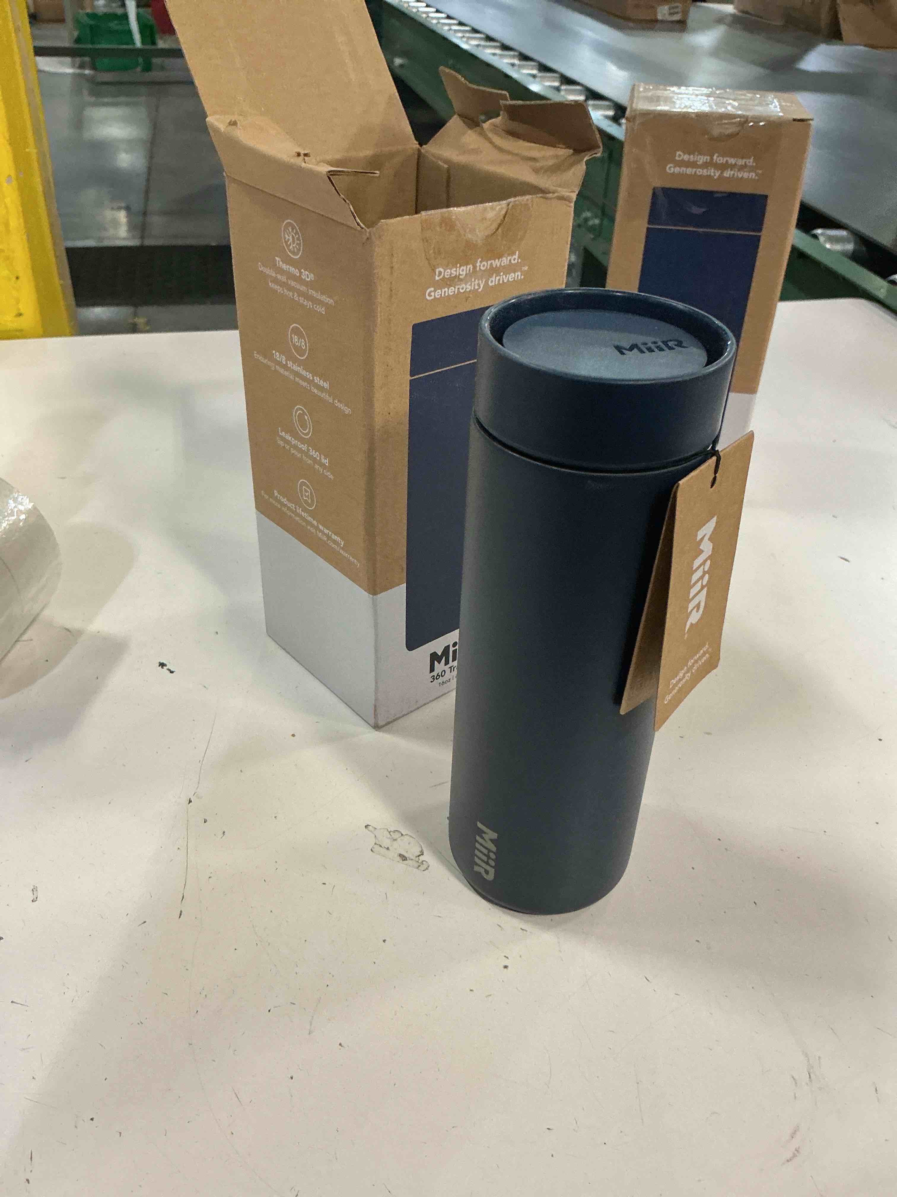 Condition photo showing New/Like New for miir, 360 traveler, vacuum insulated, evergreen, 16 oz