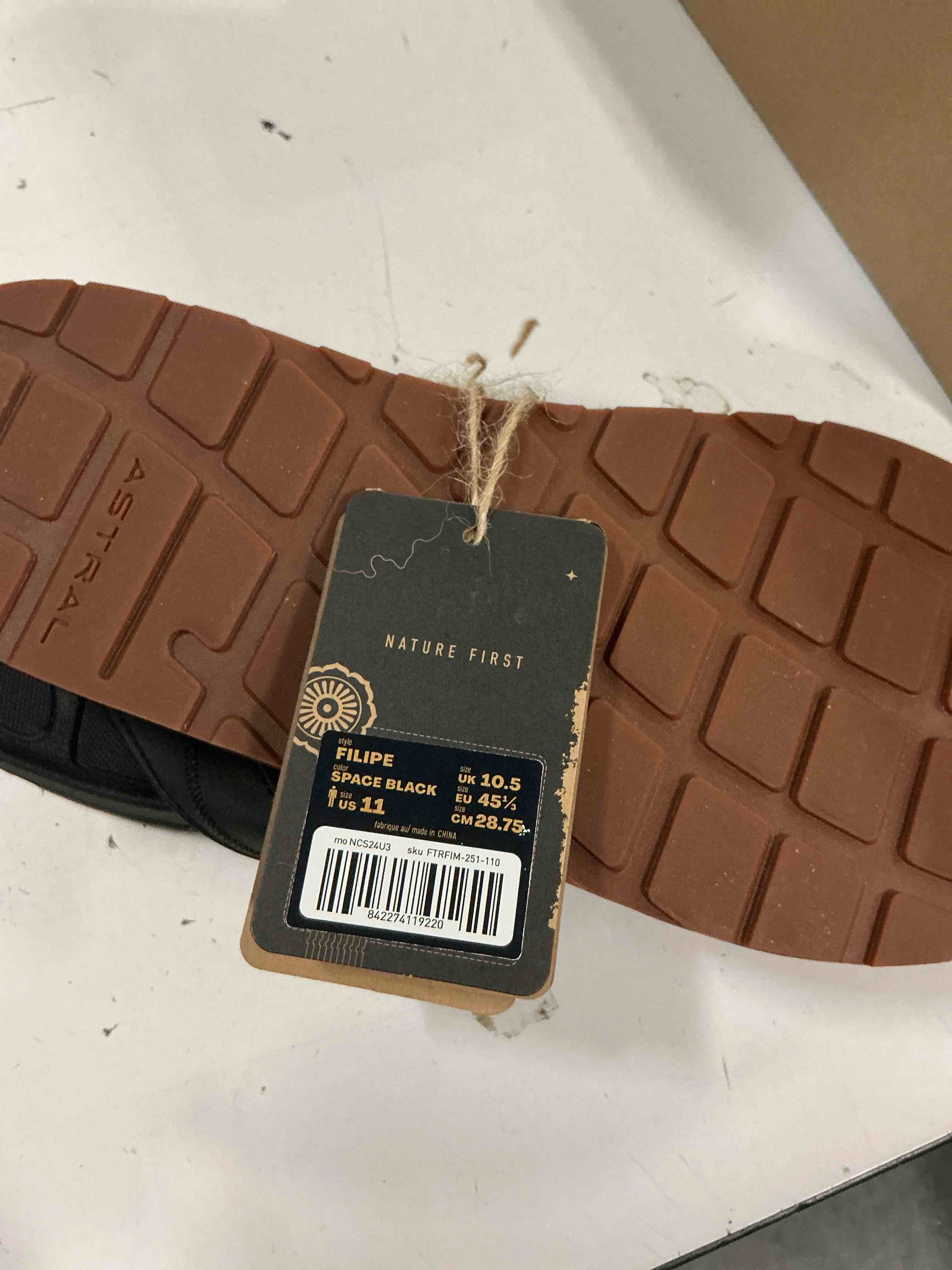 Condition photo showing New/Like New for astral men's filipe flip-flops - lightweight, comfortable sandals for water sports & casual wear