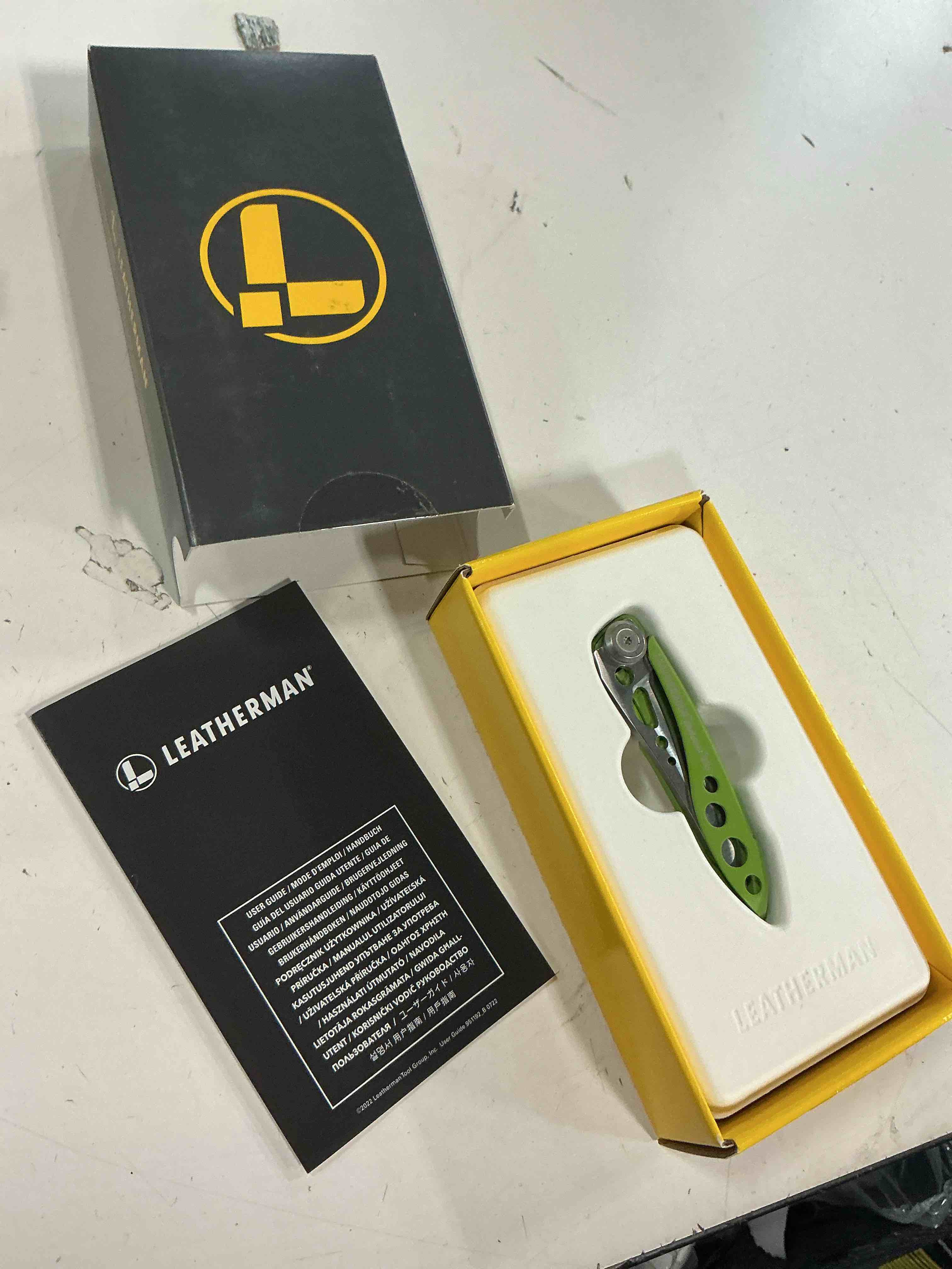Condition photo showing New/Like New for leatherman  skeletool kbx pocket multitool with knife and bottle opener  moss green