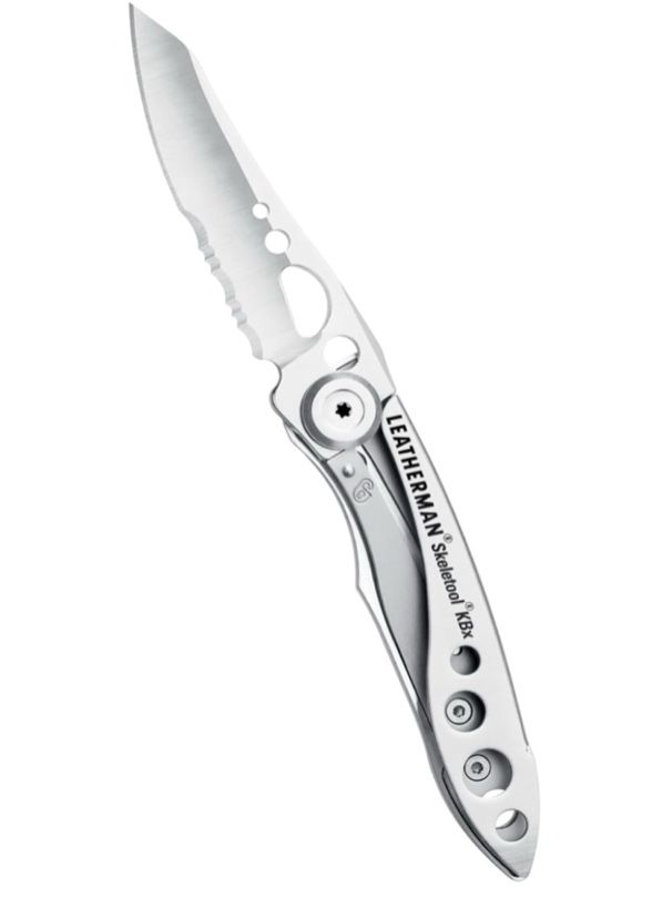 LEATHERMAN Skeletool Lightweight Multitool with Combo Knife and Bottle Opener Stainless Steel