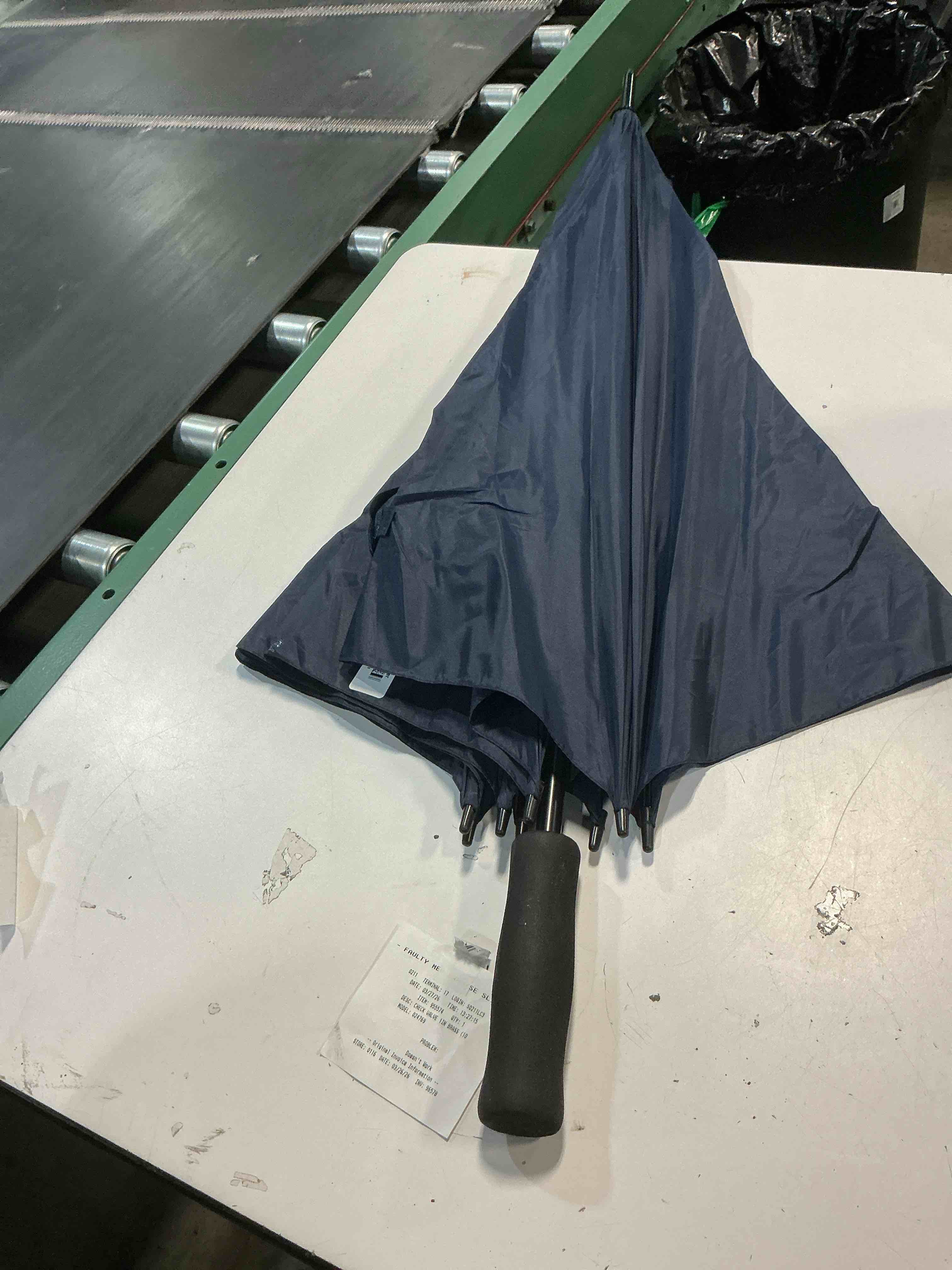 Condition photo showing As Is for west chester 40-in blue solid golf umbrella golf umbrella