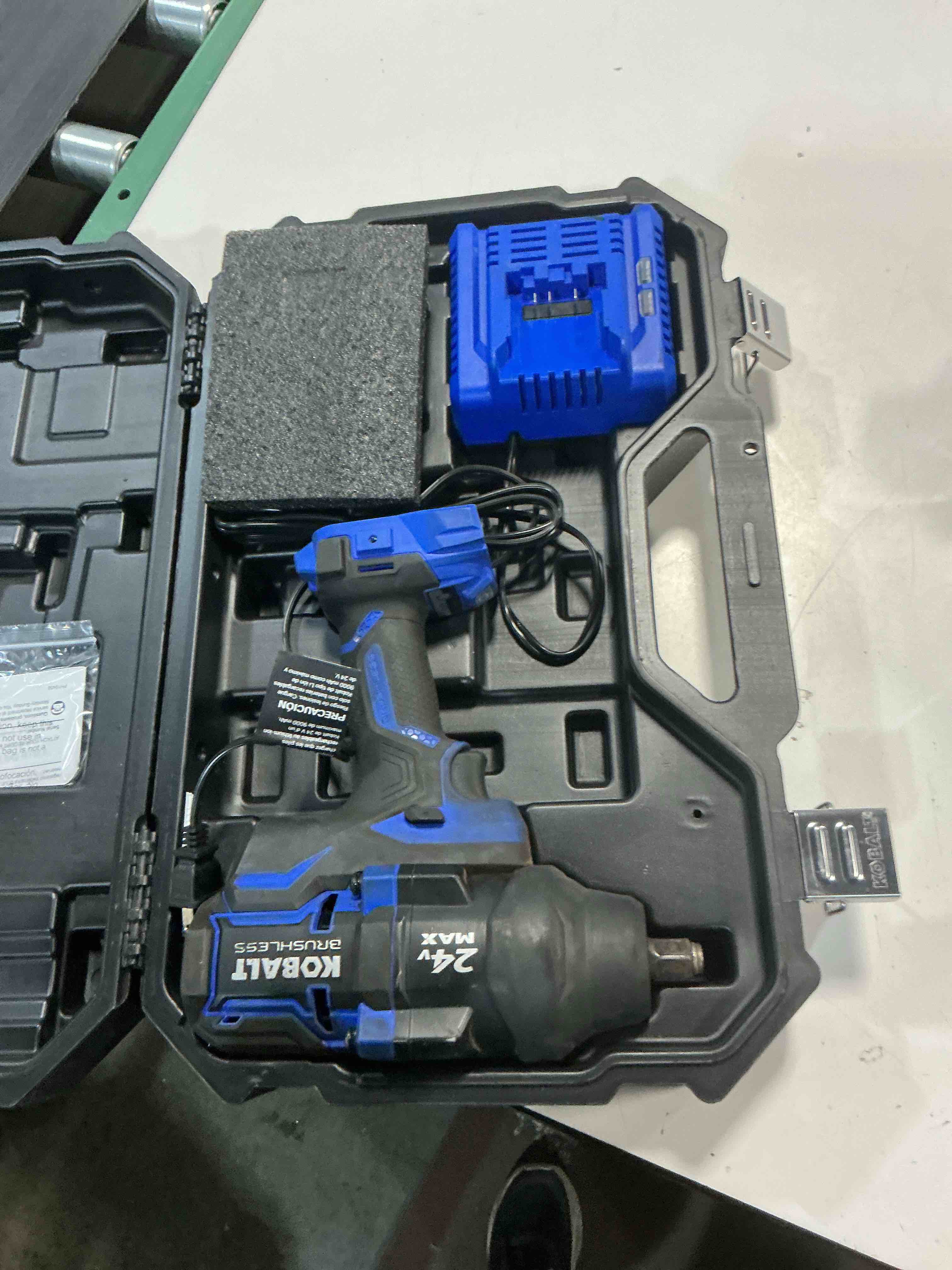 Condition photo showing As Is for kobalt xtr 24-volt variable speed brushless 1/2-in drive cordless impact wrench (battery included