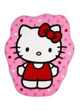 hello kitty children's bath towel 40"wx47"l shaped hello kitty pink & red cute