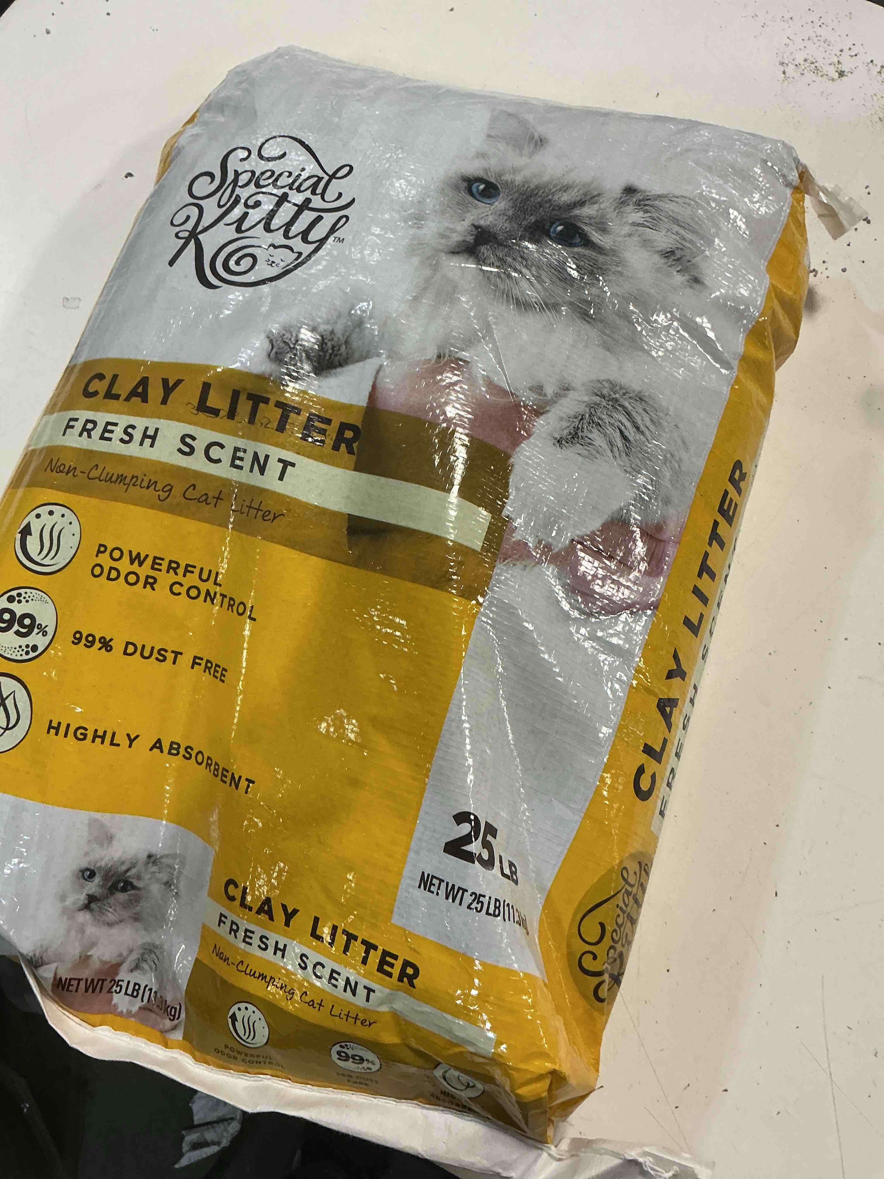 Condition photo showing Good Condition for special kitty premium clay non-clumping cat litter  fresh scent  25 lb
