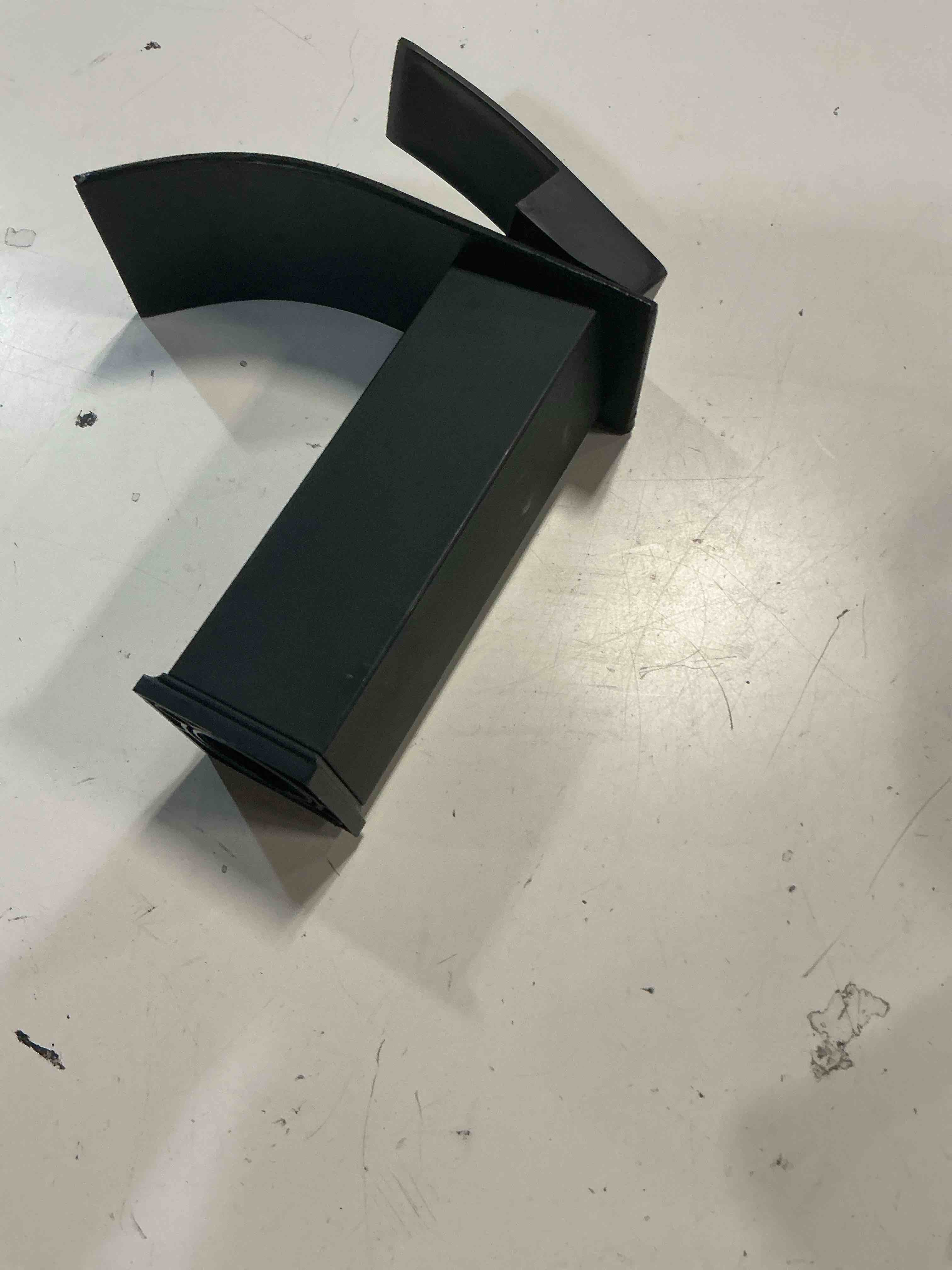 Condition photo showing As Is for bwe vessel sink faucet modern waterfall matte black single hole bathroom faucet single handle with pop up drain without overflow assembly vanity basin bath sink faucets mixer tap