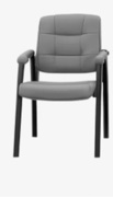 Stackable Faux Leather Reception Chair
