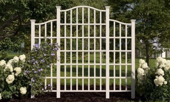 Vita 107"L x 95"H Regency Vinyl Privacy Screen, White, VA68198