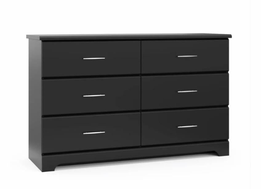 Storkcraft Brookside 6-Drawer Dresser (Driftwood) – GREENGUARD Gold Certified, Wood Dresser for Bedroom, Kids & Nursery Storage Chest, Safety Interlocking Drawers, Pre-Installed Tracks, Kids Chest Driftwood 6 Drawer Dresser