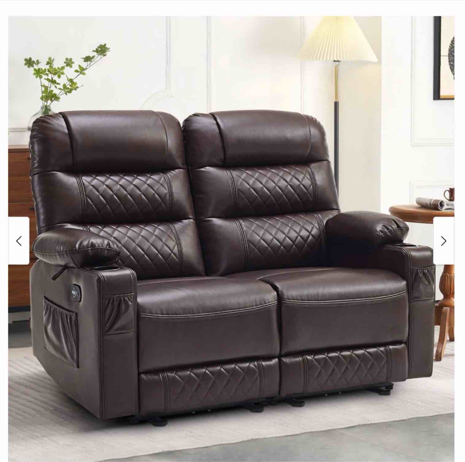 incomplete electronic loveseat recliner 