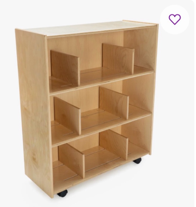12 Comparment Manufactured Wood Book Display 