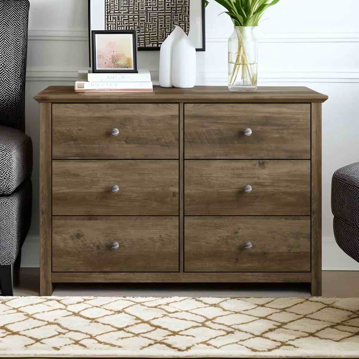 Tevrat 6 Drawers Double Dresser