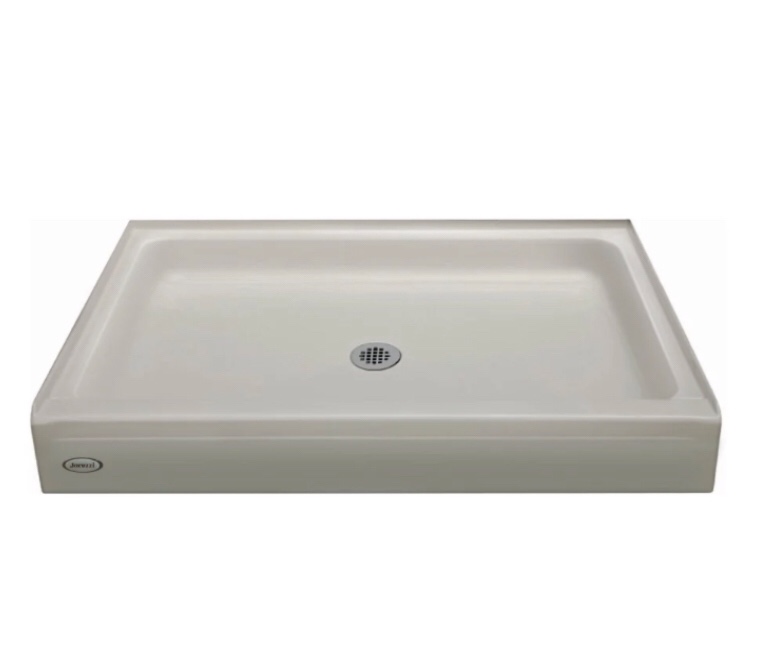 Jacuzzi Cayman 34" x 60" Single Threshold Shower Pans with Center Drain
