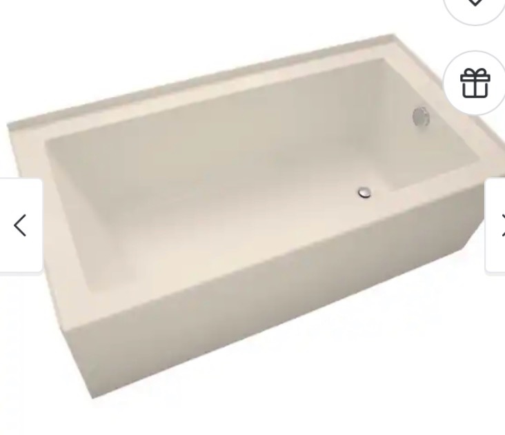 Mirabelle MIRSKA6032 White 60" X 32" Acrylic Air Bathtub For Drop In Or Undermount
