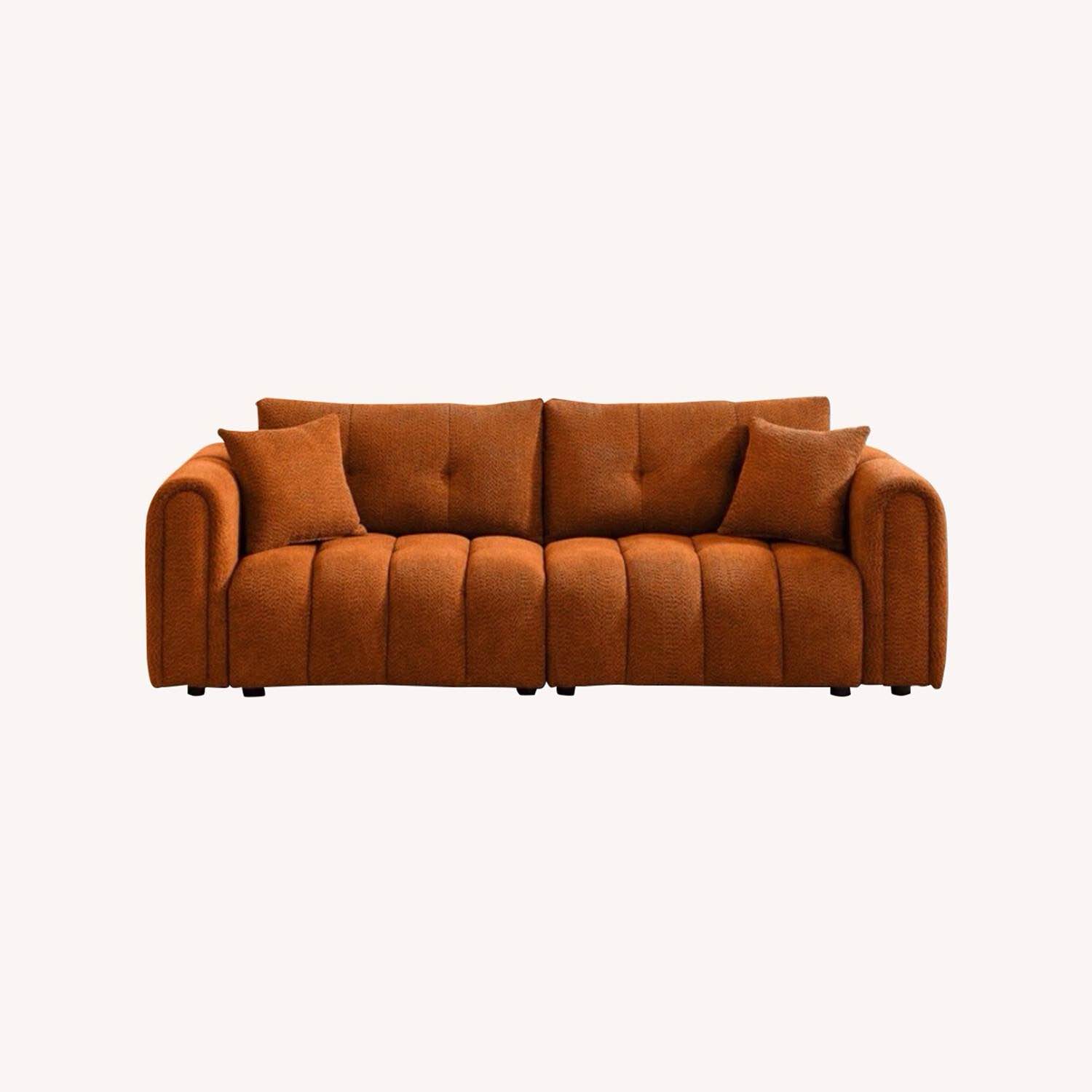 ( Incomplete box 3/3) Wayfair Orange Loveseat Sofa