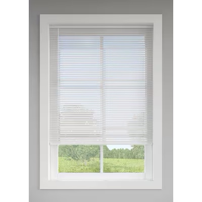 LEVOLOR Trim+Go 1-in Slat Width 66-in x 72-in Cordless White Aluminum Room Darkening