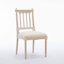 Linen Fabric Upholstered Wooden Dining Chairs Set of 2 