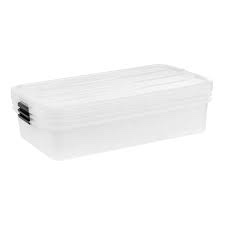 IRIS 3pk 50qt Underbed Plastic Storage Container (incomplete )