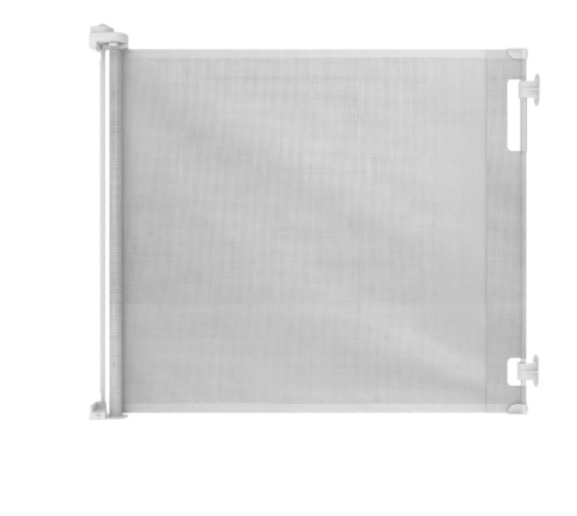 Perma Child Safety 71 in. Wide x 33 in. Tall White Retractable Baby Gate