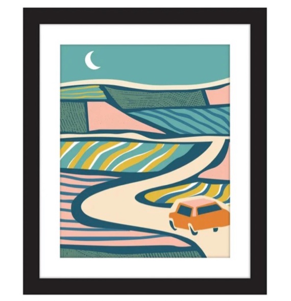 Mainstays 1.5" Wide Black 20x24 Matted to 16x20 Poster and Wall Picture Frame