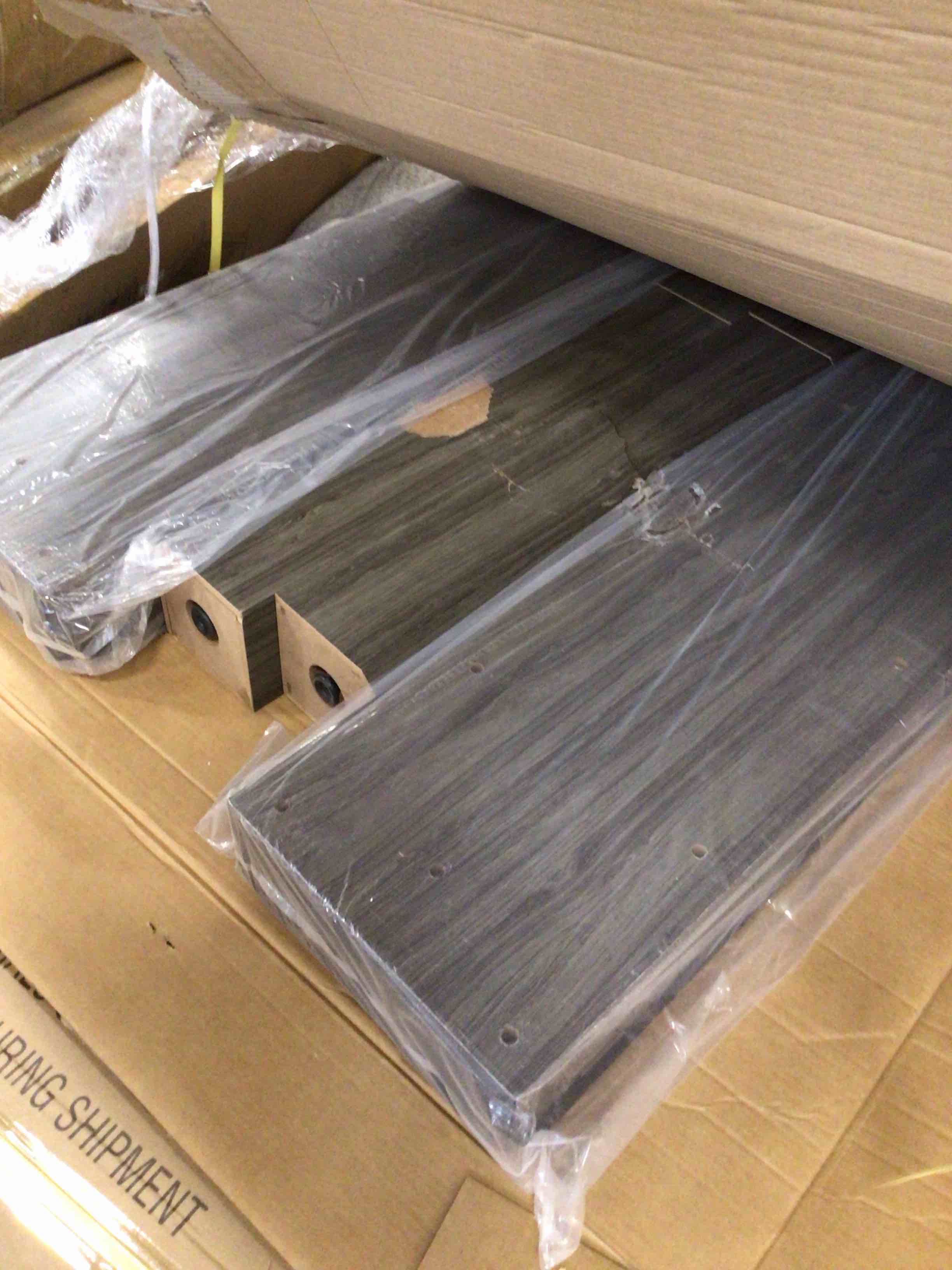 Condition photo showing As Is for ((2 boxes )) atomic 7' hampton 3-in-1 combination table includes billiards, table tennis, and dining table with xl dual-storage bench seating