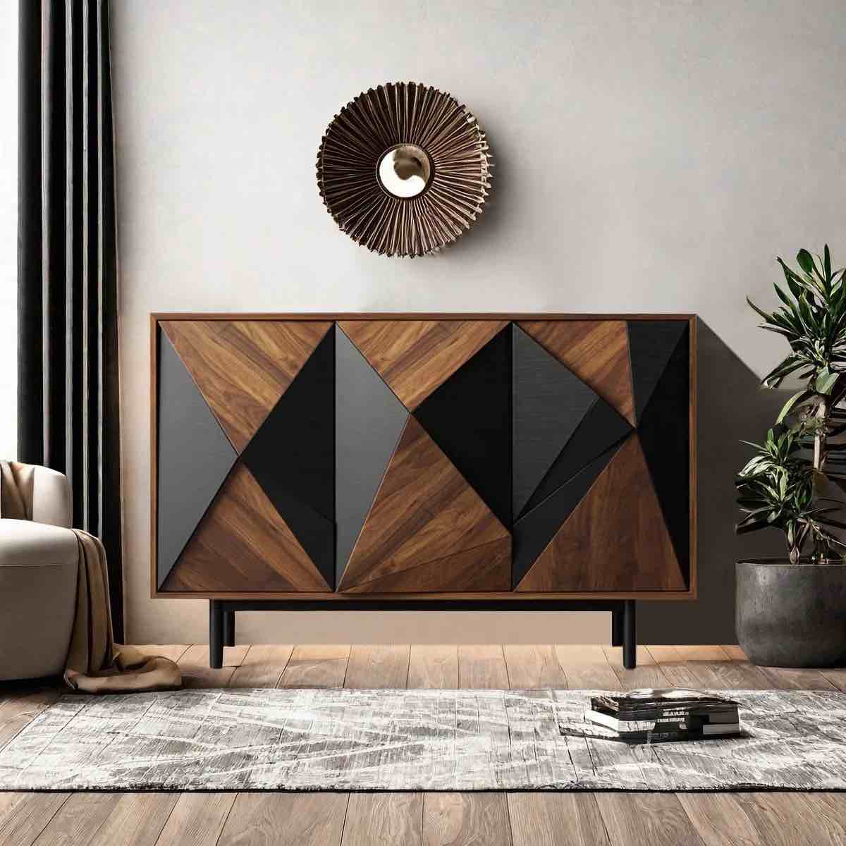 Multi-functional sideboard cabinet in living room