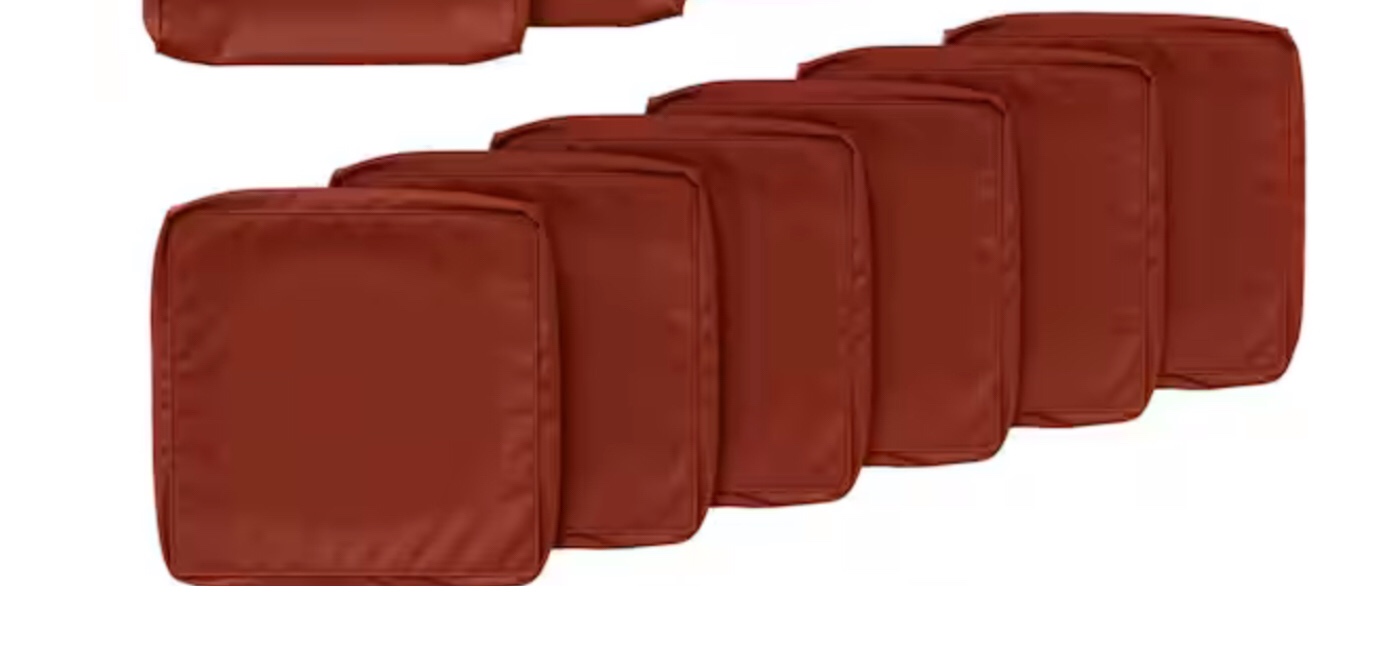 6JT-01-red 6 PCS Rattan Sofa Cushion Covers 