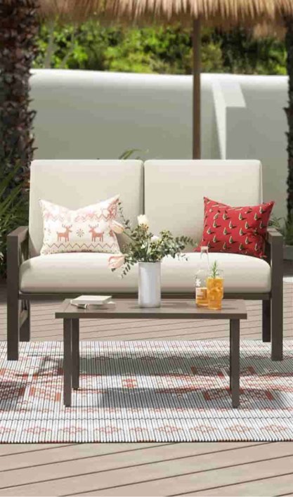 natural expressions garden table and garden chair, Light Grey 