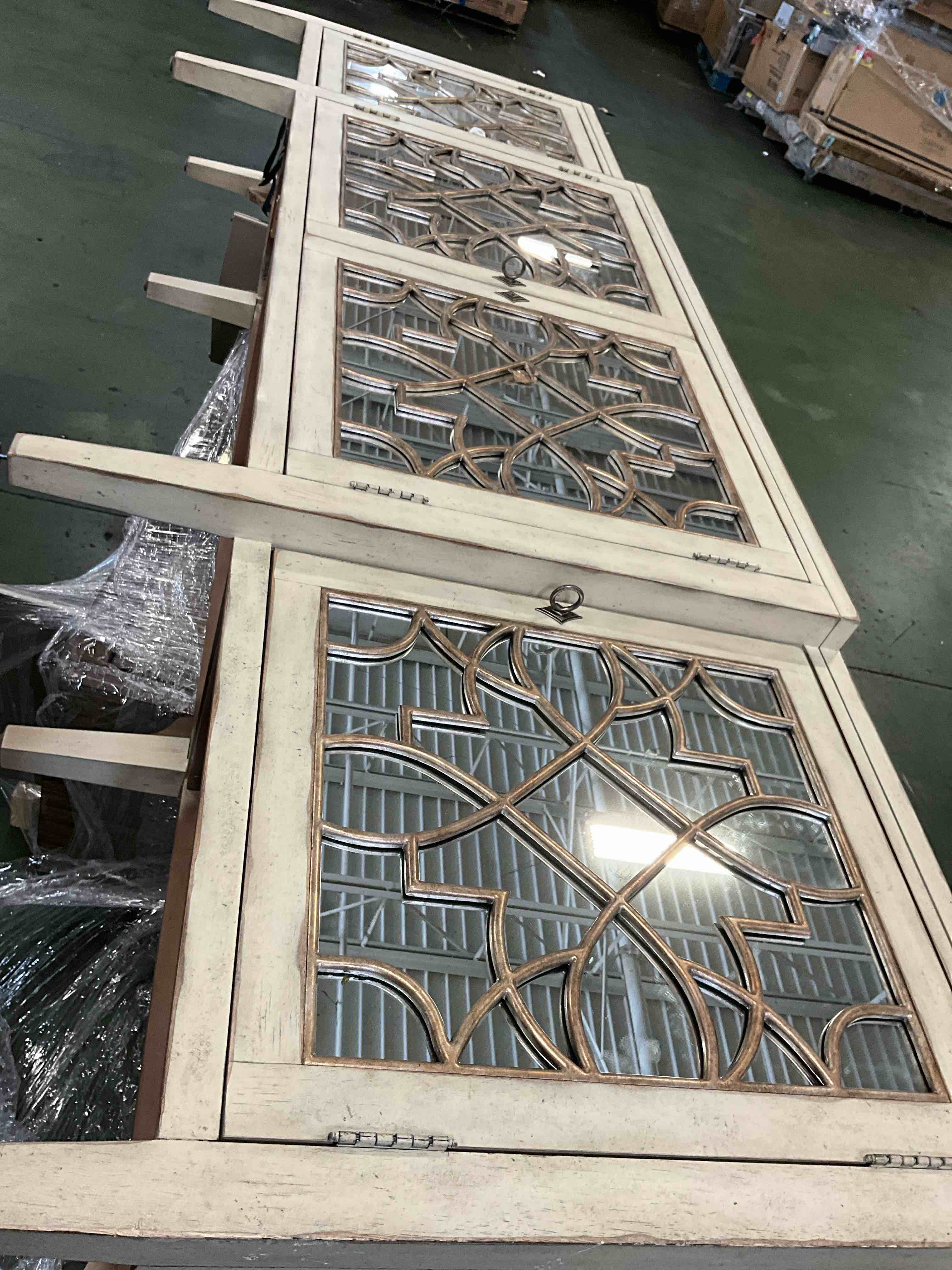 jofran Casa Bella Mirrored Console Cabinet 